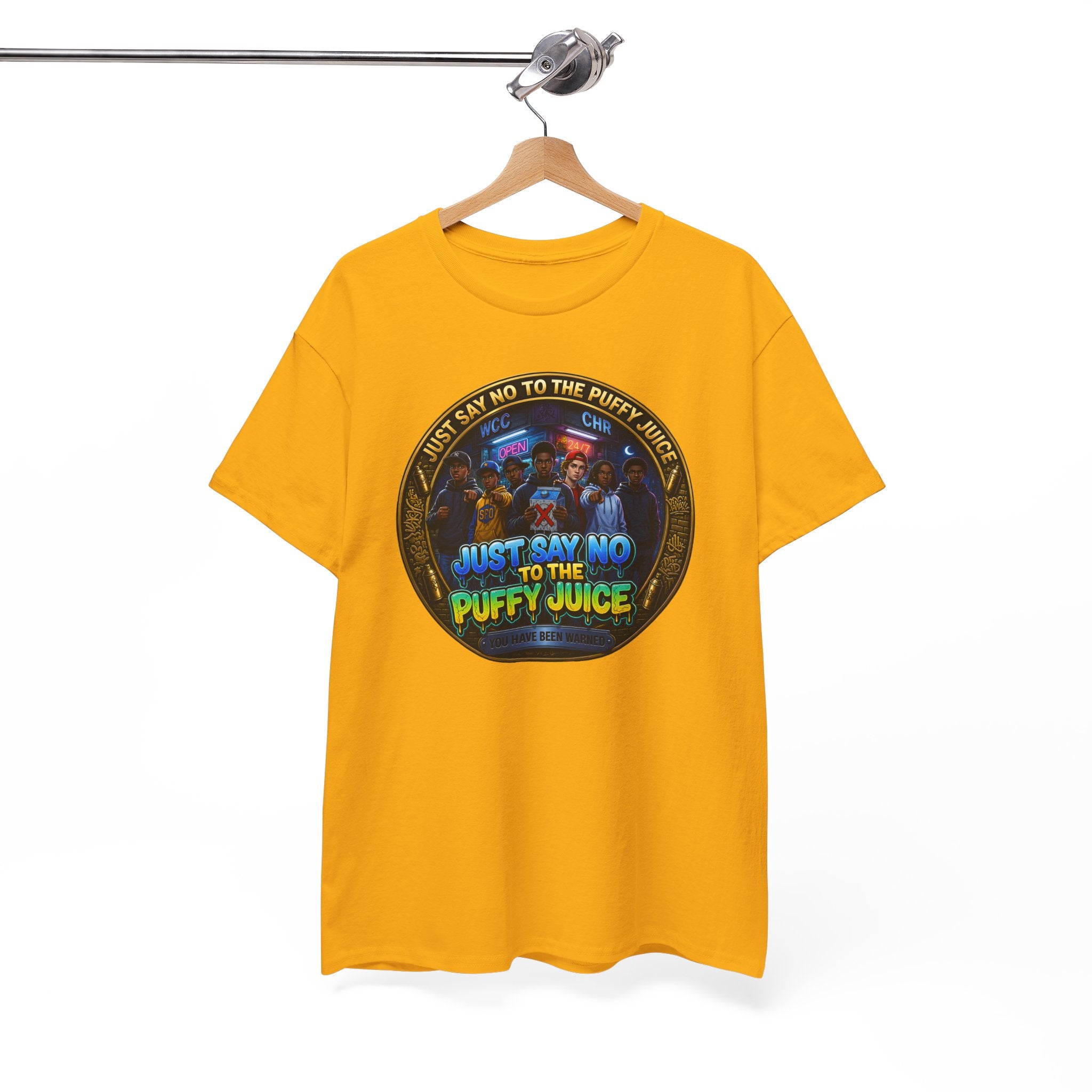 "Just Say No to the Puffy Juice "Tee – Anti-Party Vintage Graphic T-Shirt