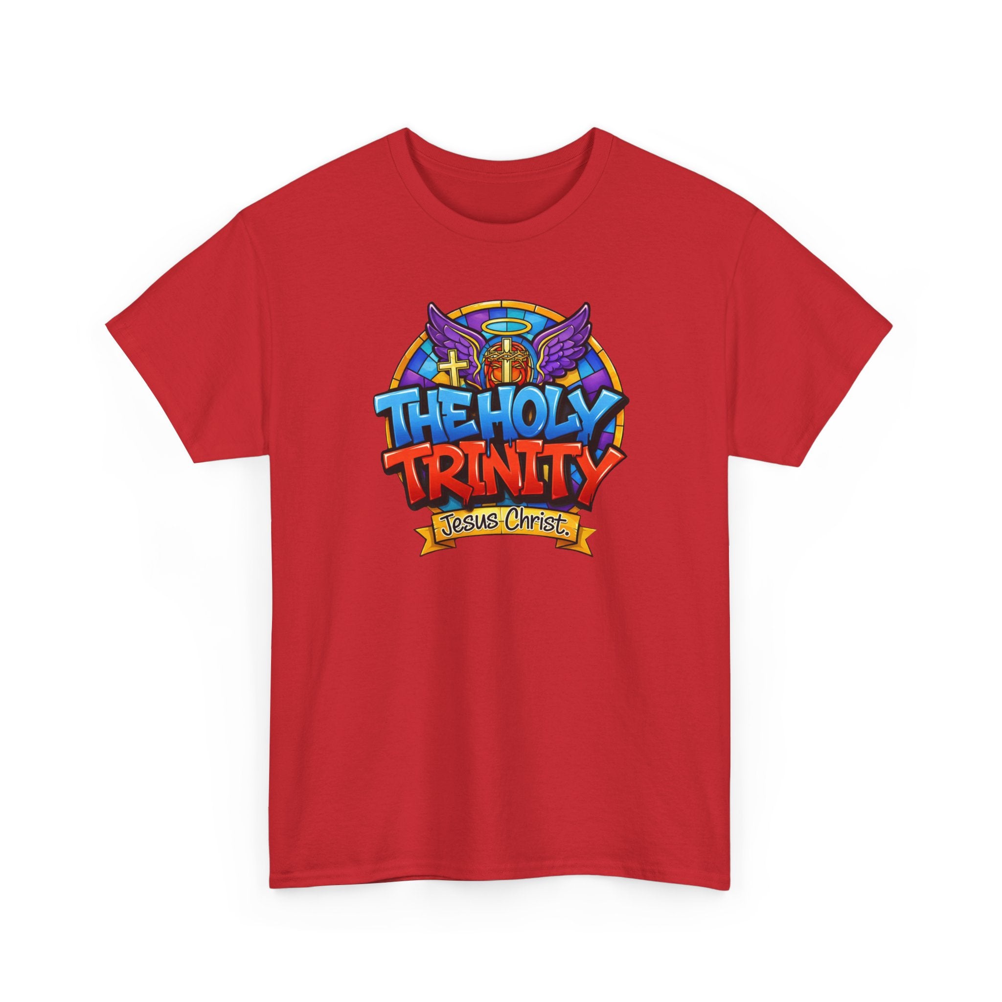 Christian T-Shirt — "The Holy Trinity: Jesus Christ" Colorful Faith Tee