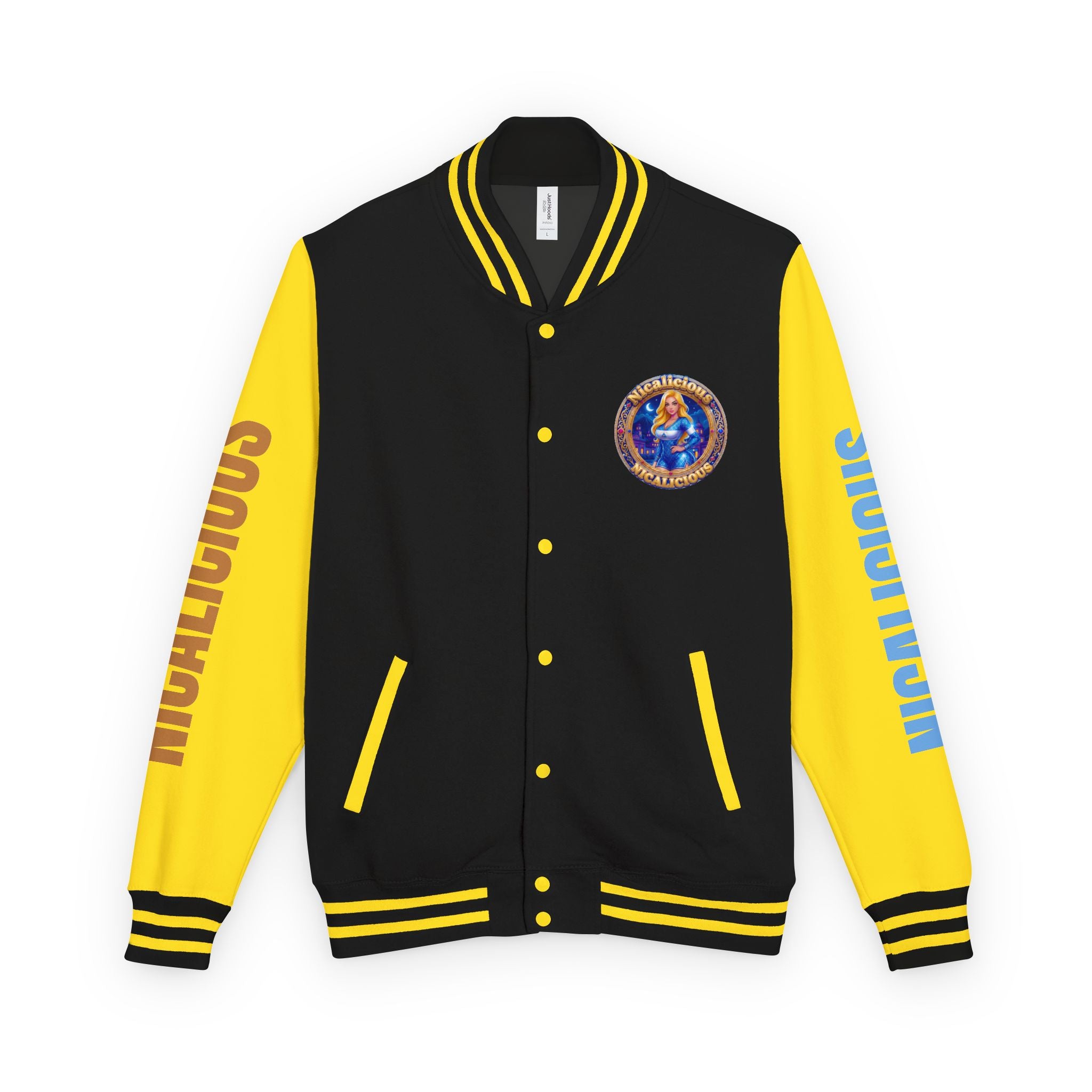 Letterman Jacket — 'Nicalicious' Retro Varsity Jacket with Angel Crest
