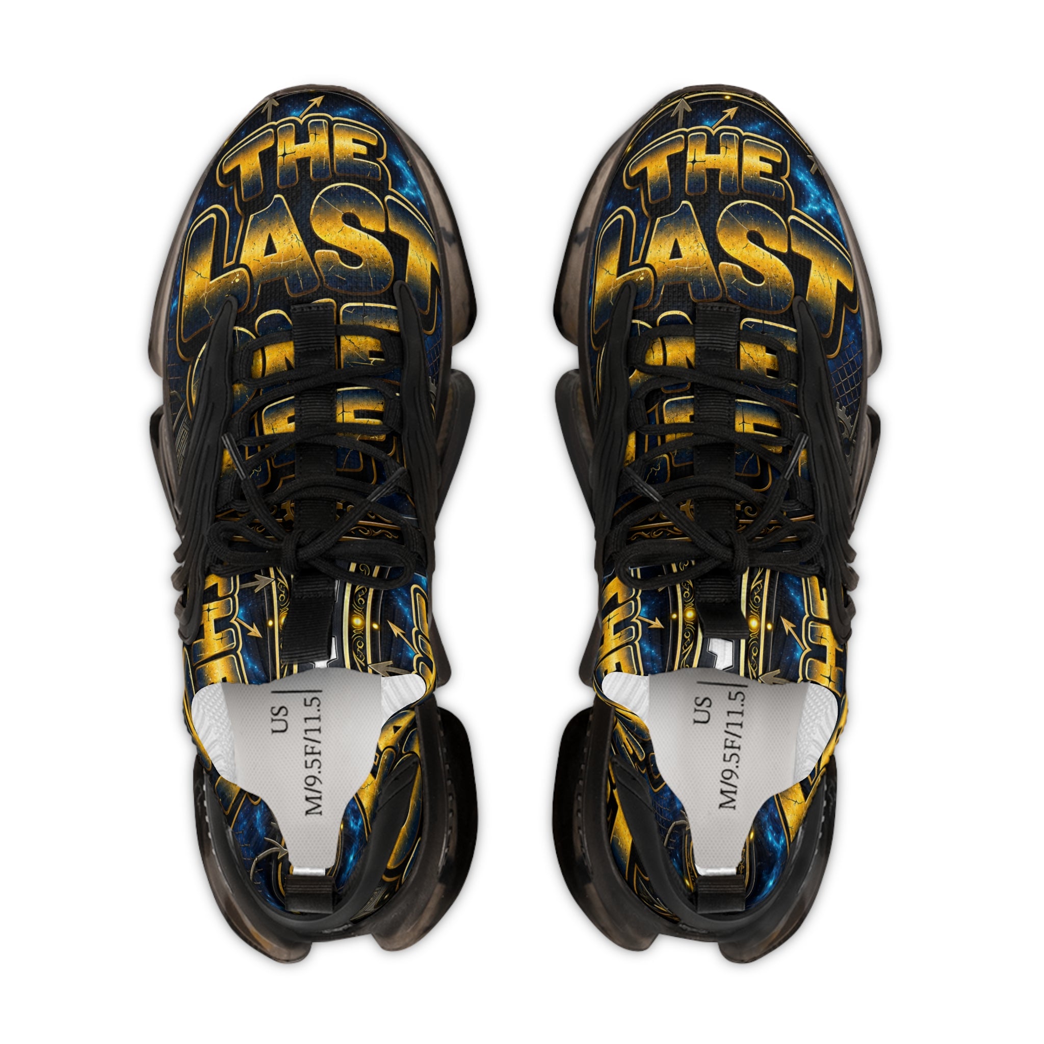 Mesh Sneakers — Bold 'The Last One Left' Graphic Athletic Shoes