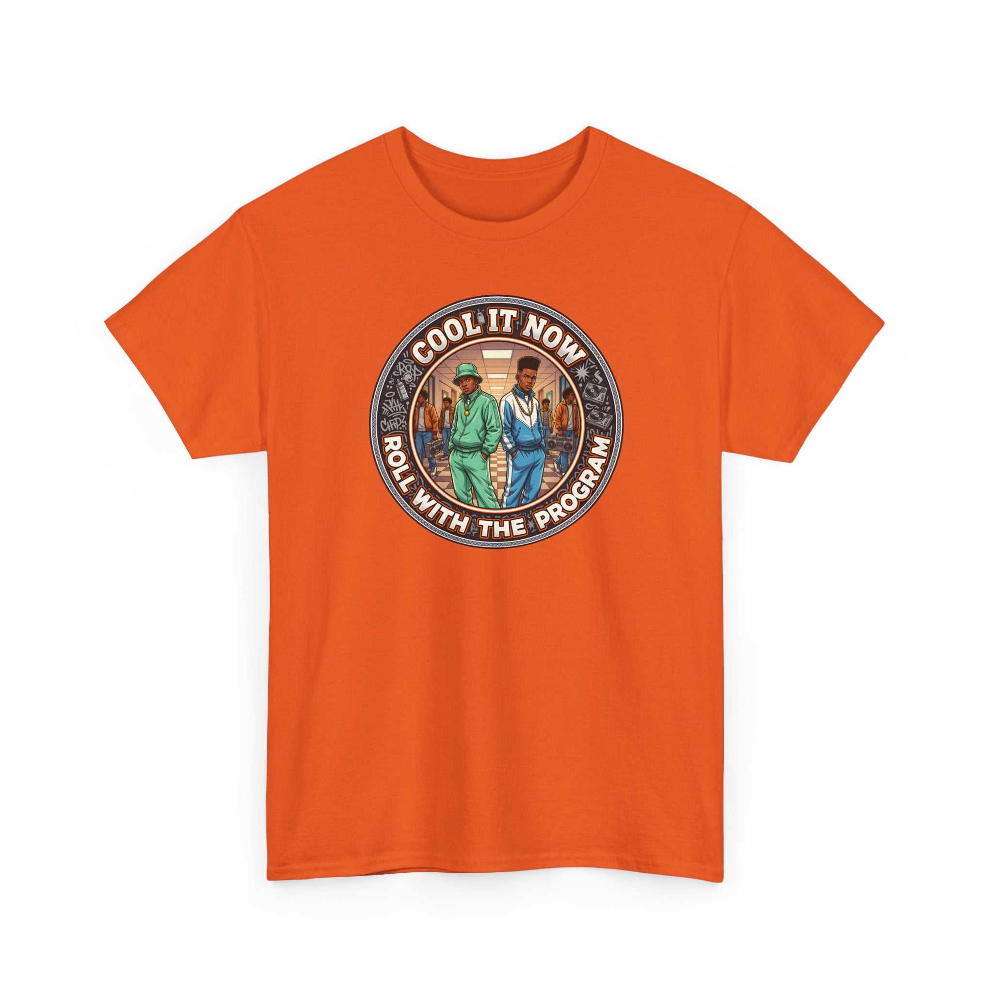 Cool It Now Tee — "Cool It Now Roll With The Program" Vintage Patch Graphic T-Shirt