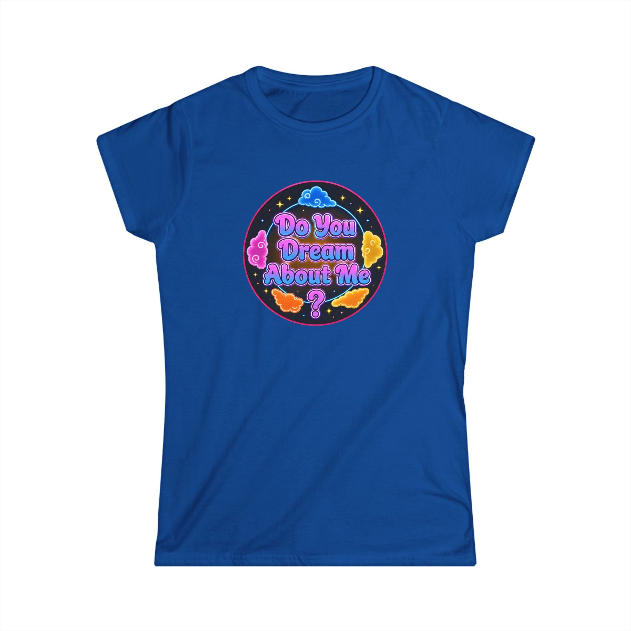 "Do You Dream About Me?" Women's Tee — Retro Neon Butterfly Graphic