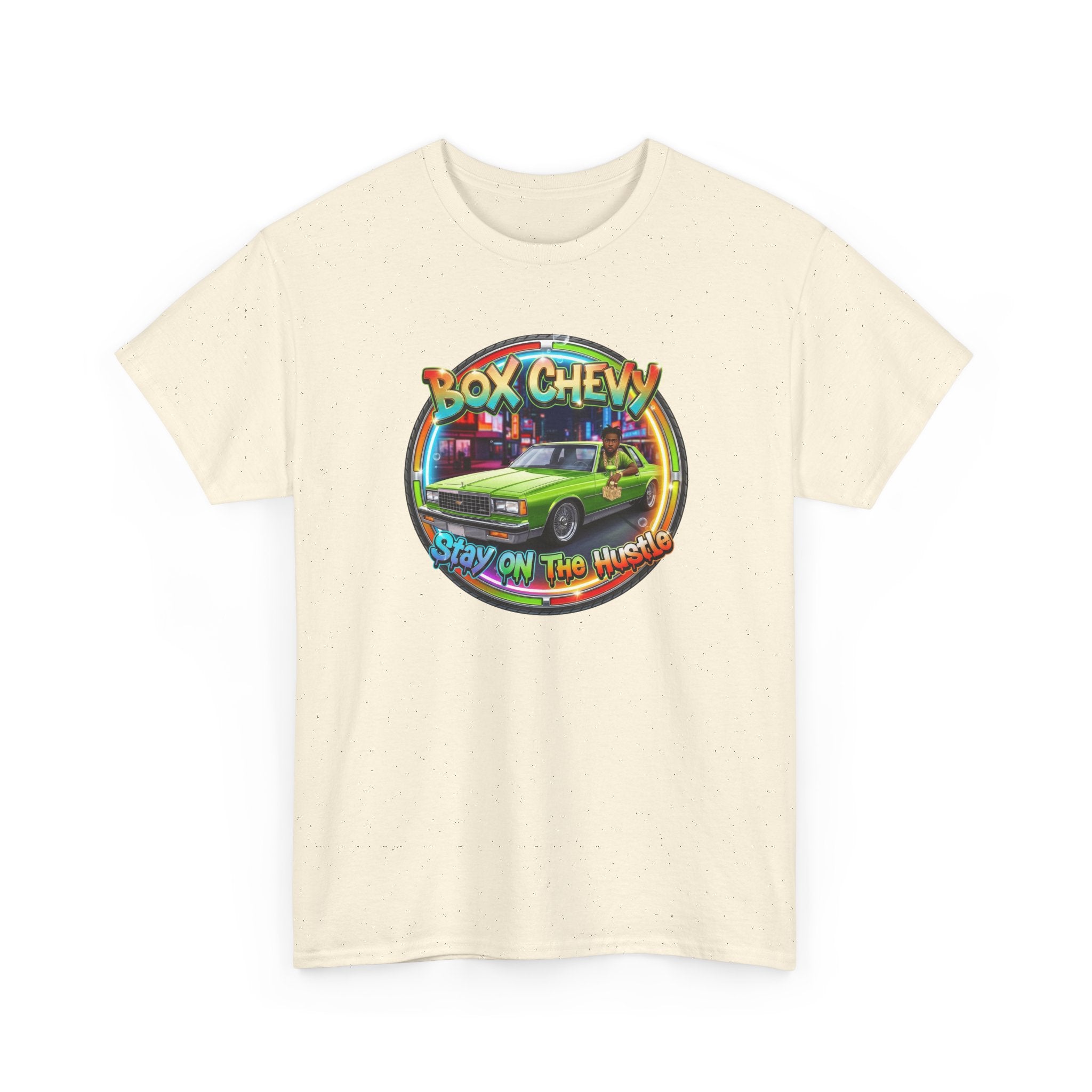 Vintage Chevy Truck Tee — "Box Chevy Stay On The Hustle" Retro Car Graphic Shirt