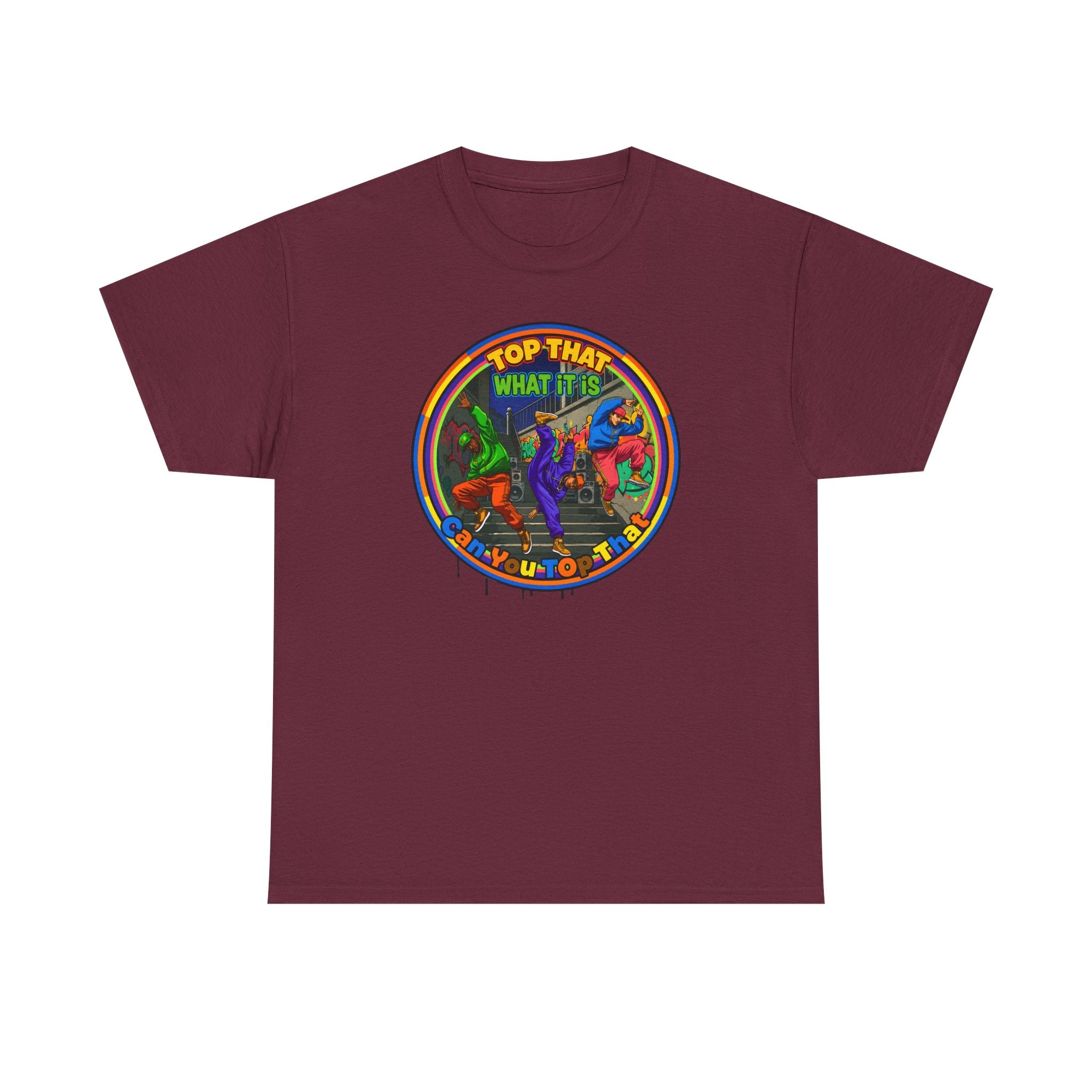 Retro  Tee — "Top That What It Is" Graphic Cotton Shirt