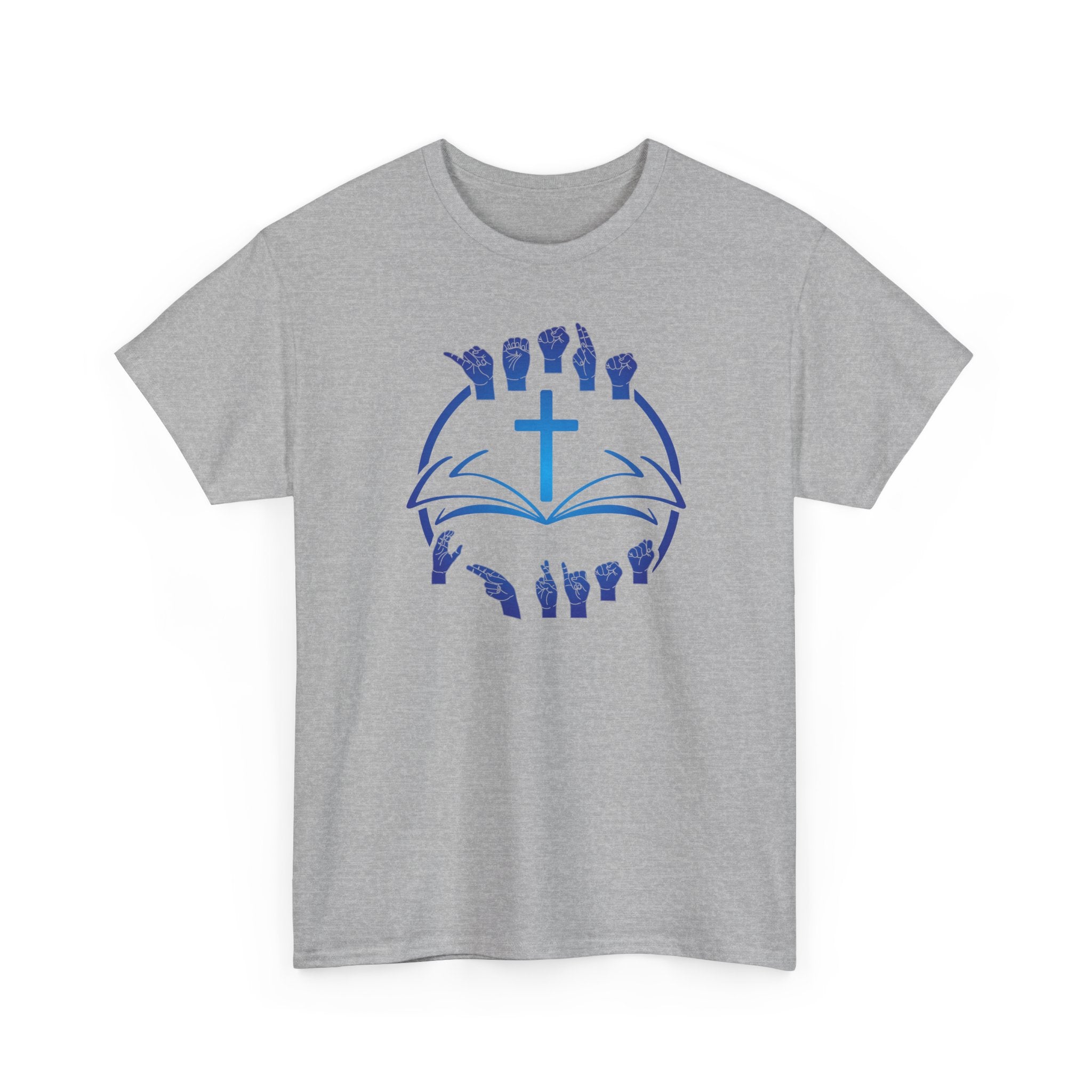 "Christian Bible Cross Sign Language "T-Shirt — Faith Prayer Hands Tee