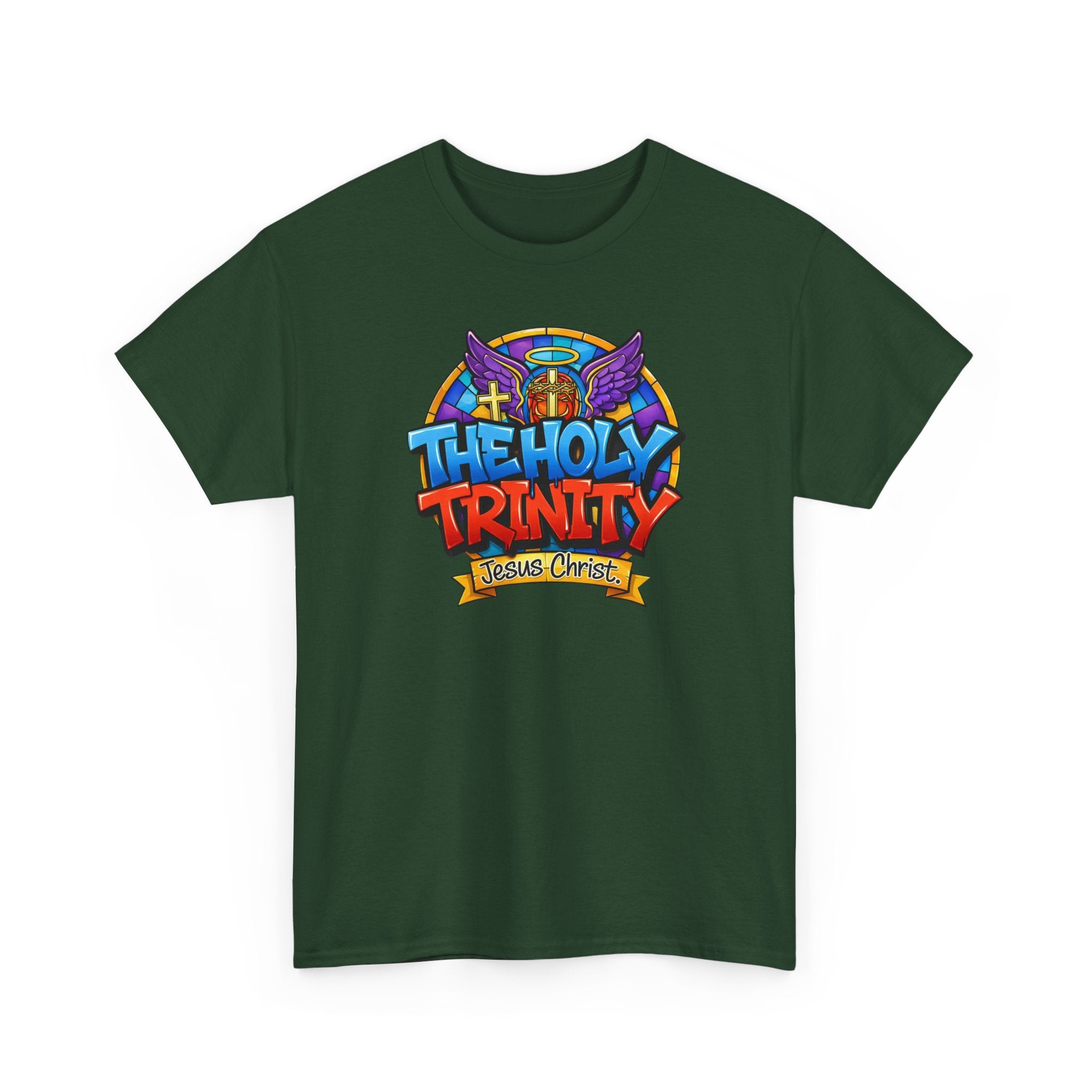 Christian T-Shirt — "The Holy Trinity: Jesus Christ" Colorful Faith Tee