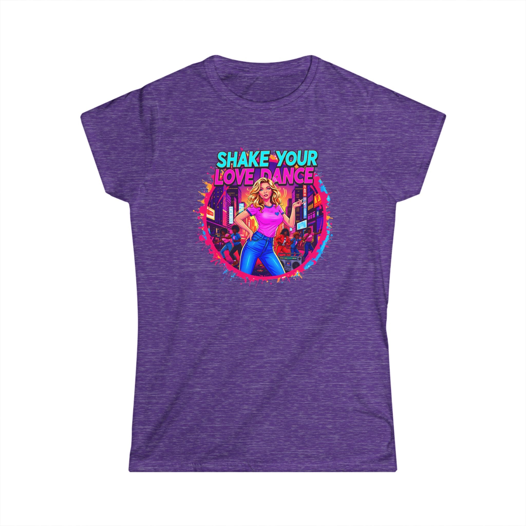"Shake Your Love Dance" Women's T‑Shirt — Retro Dance Girl Graphic Tee