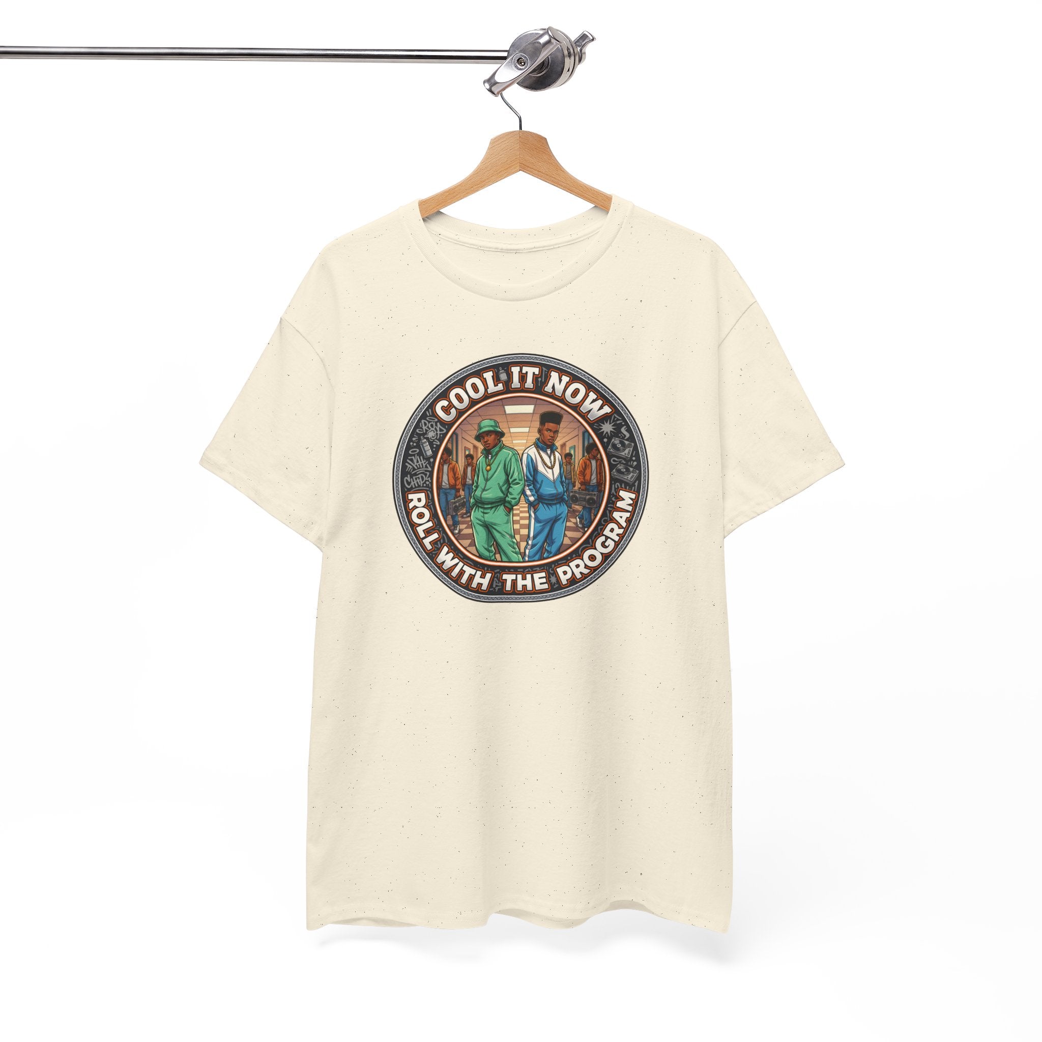 Cool It Now Tee — "Cool It Now Roll With The Program" Vintage Patch Graphic T-Shirt