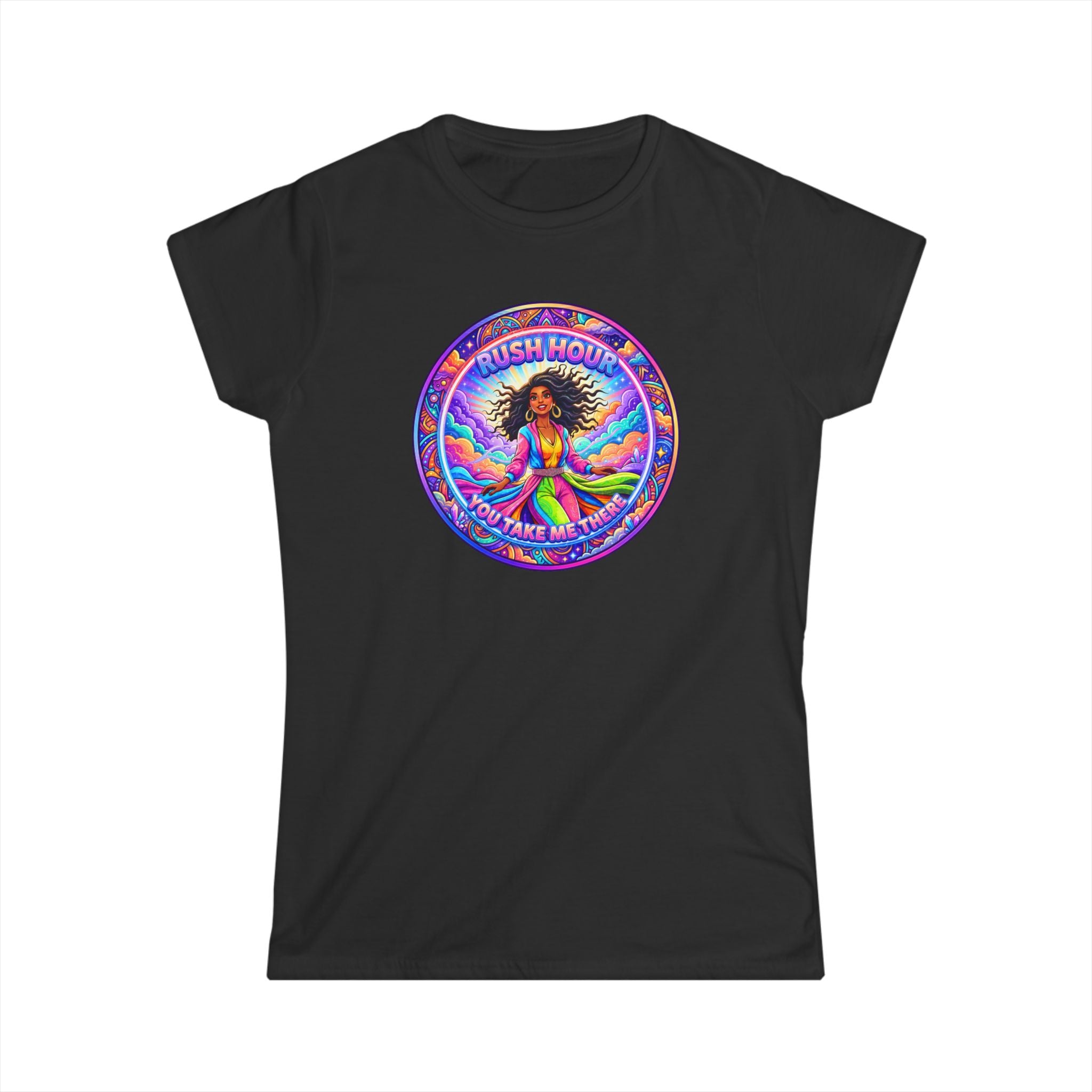Women's Tee — 'Rush Hour' Retro Graphic Shirt