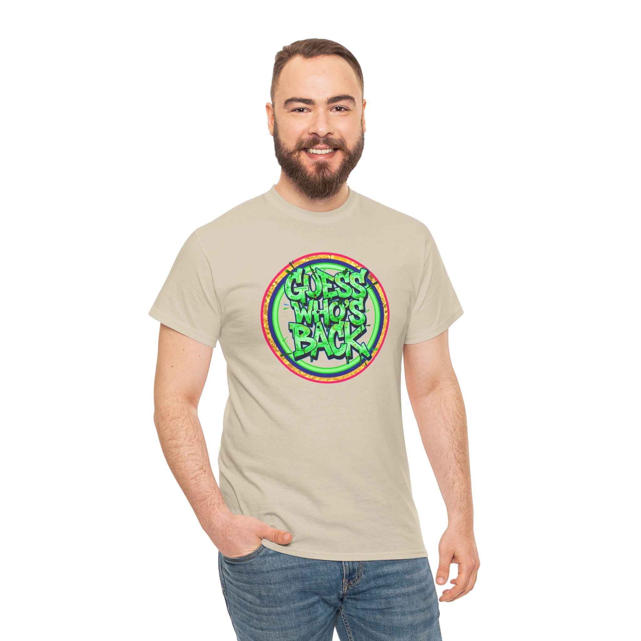T-Shirt — "Guess Who's Back" Retro Graffiti Tee