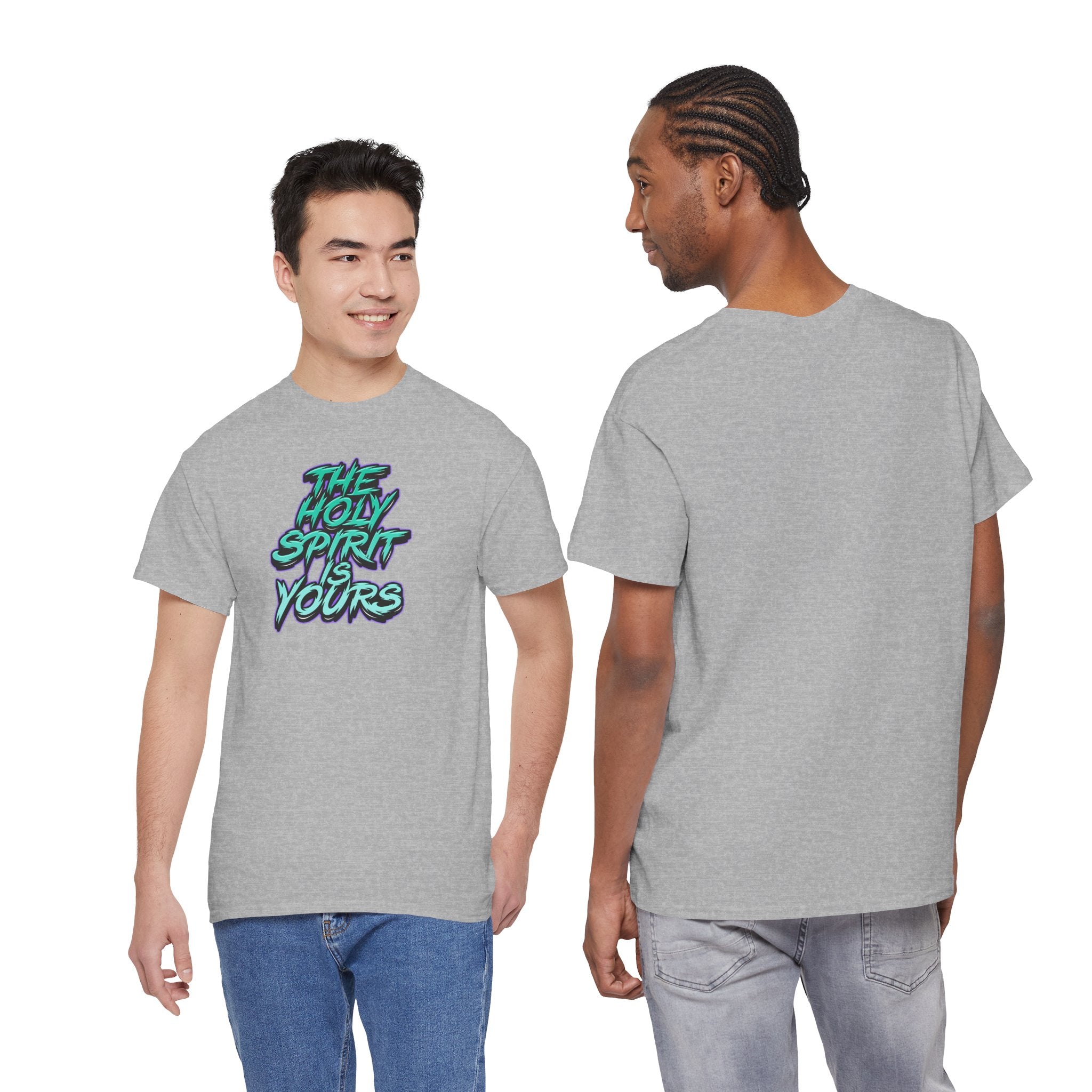 T-Shirt — "The Holy Spirit Yours" Retro Script Faith Tee