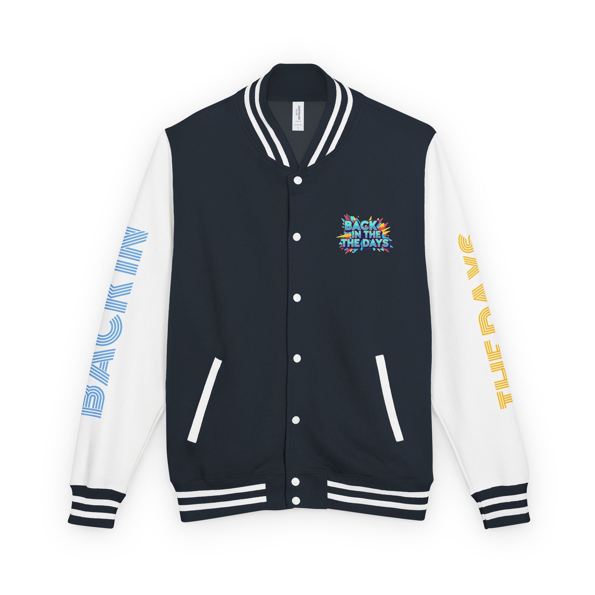 Letterman Jacket — "Back in the Days" Retro Graphic Bomber