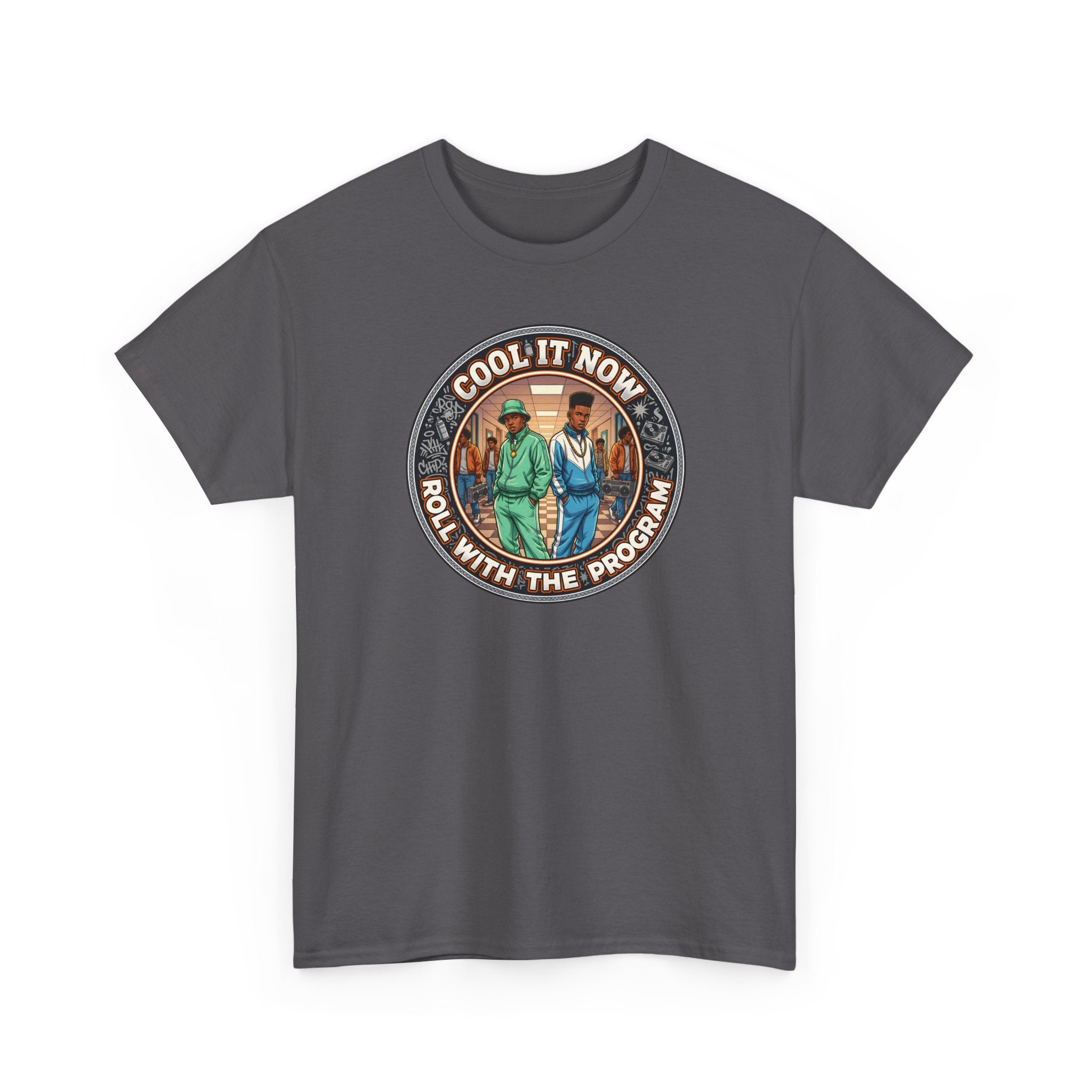 Cool It Now Tee — "Cool It Now Roll With The Program" Vintage Patch Graphic T-Shirt