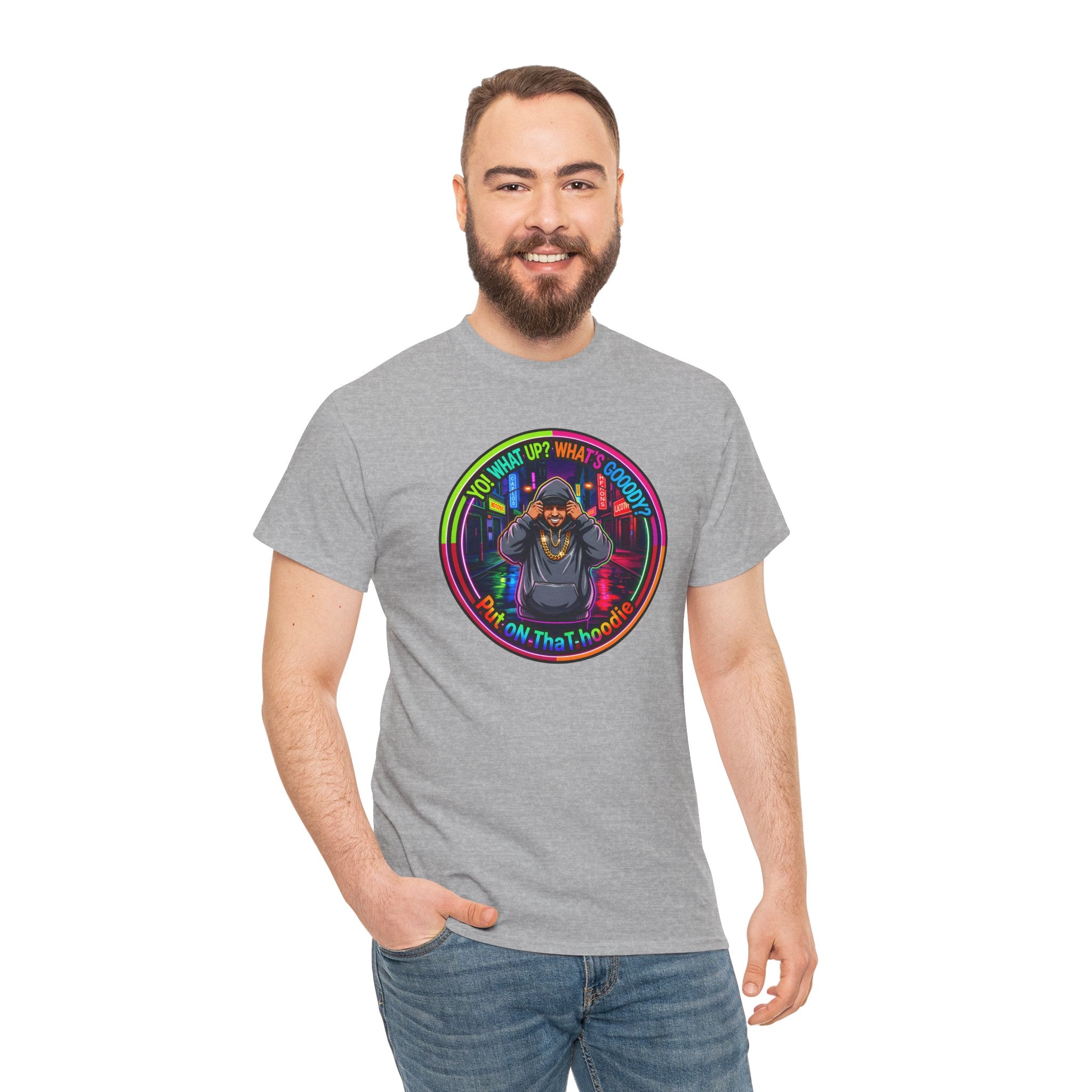 Men's T-Shirt Graphic- "Yo! What's up?  What's Goooody?"