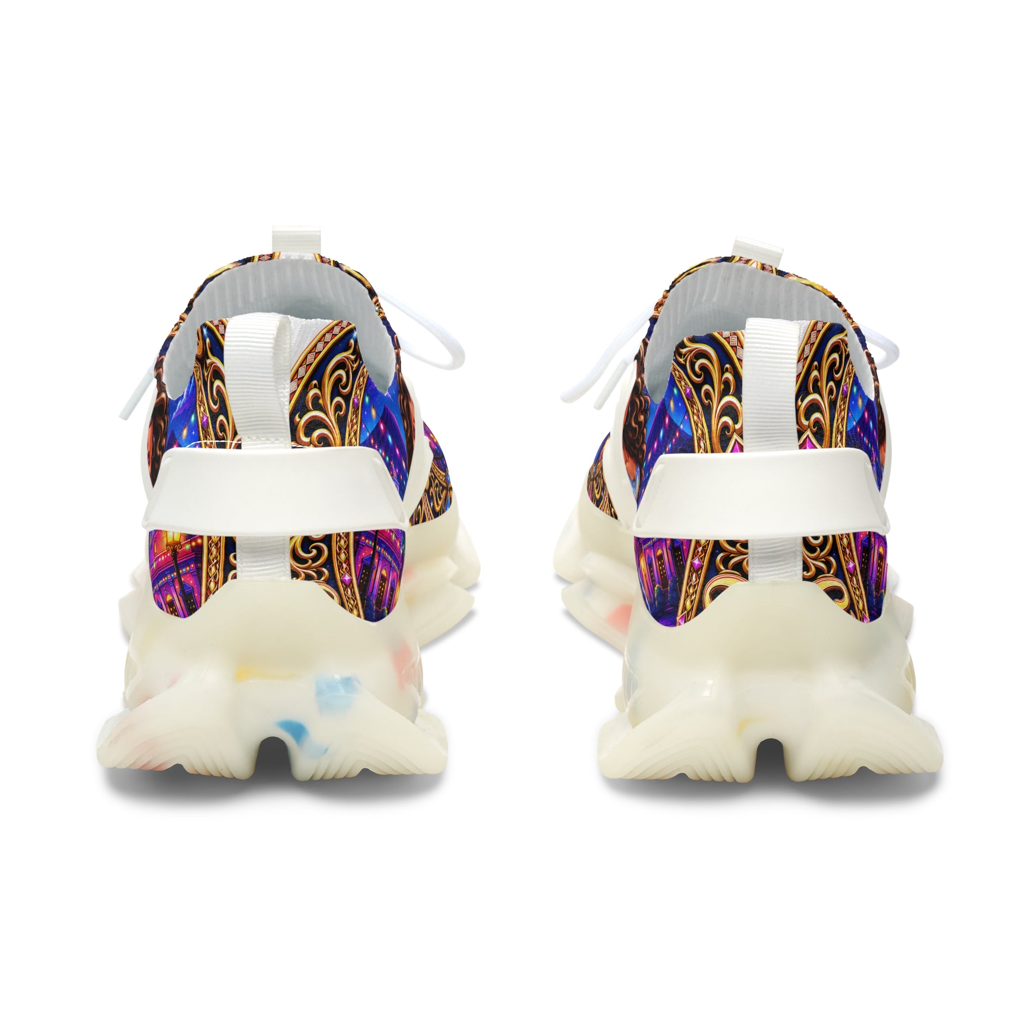Women's Mesh Sneakers —"Chapina-Licious "Vibrant Saint-inspired Graphic Athletic Shoes