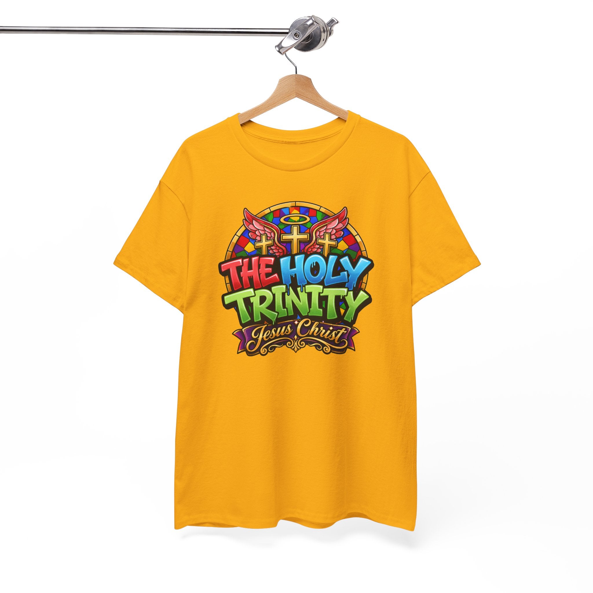 Holy Trinity Graphic Tee — 'The Holy Trinity Jesus Christ' Colorful Faith T-Shirt