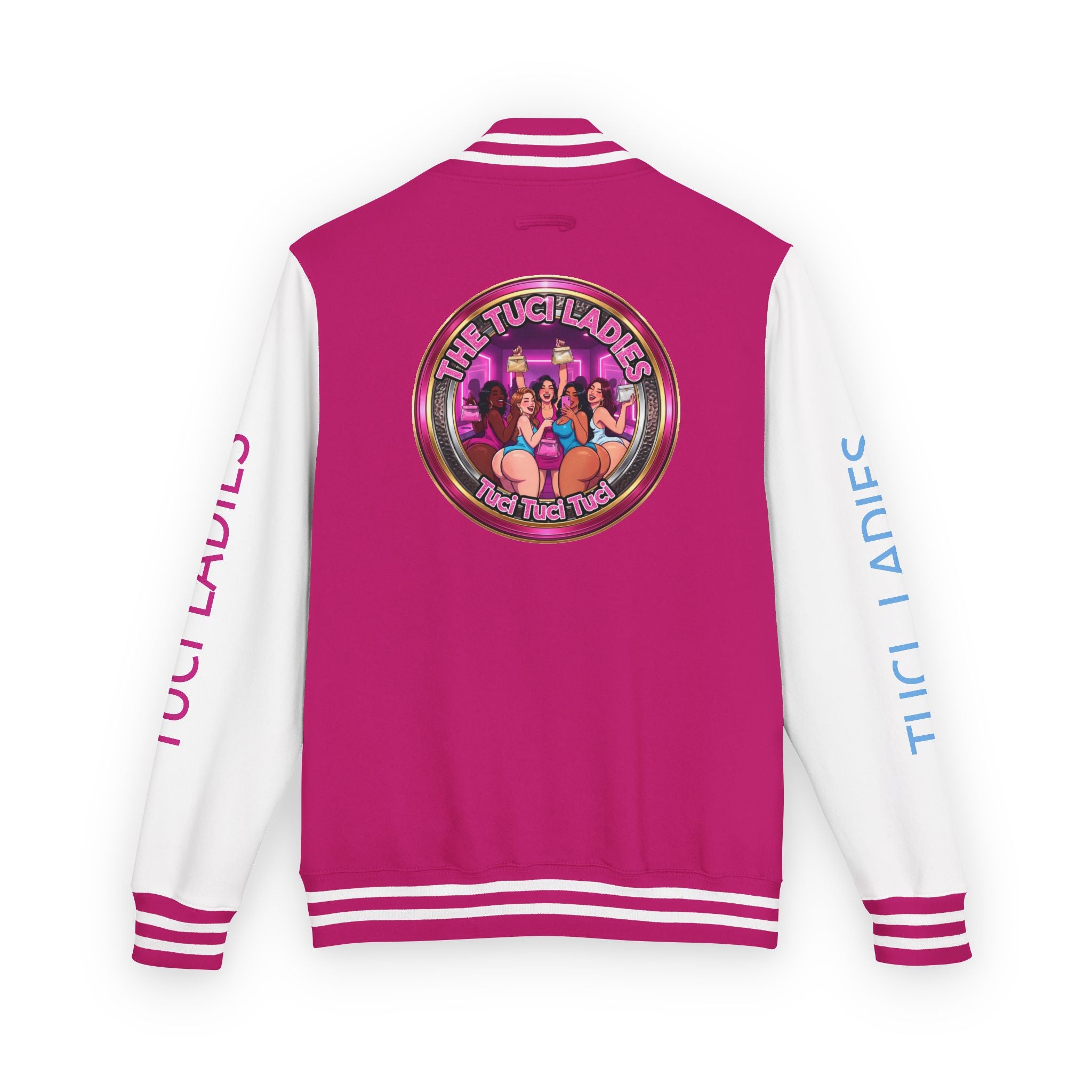 Letterman Jacket — The Tuci Tuci Tuci Ladies Graphic Varsity Jacket