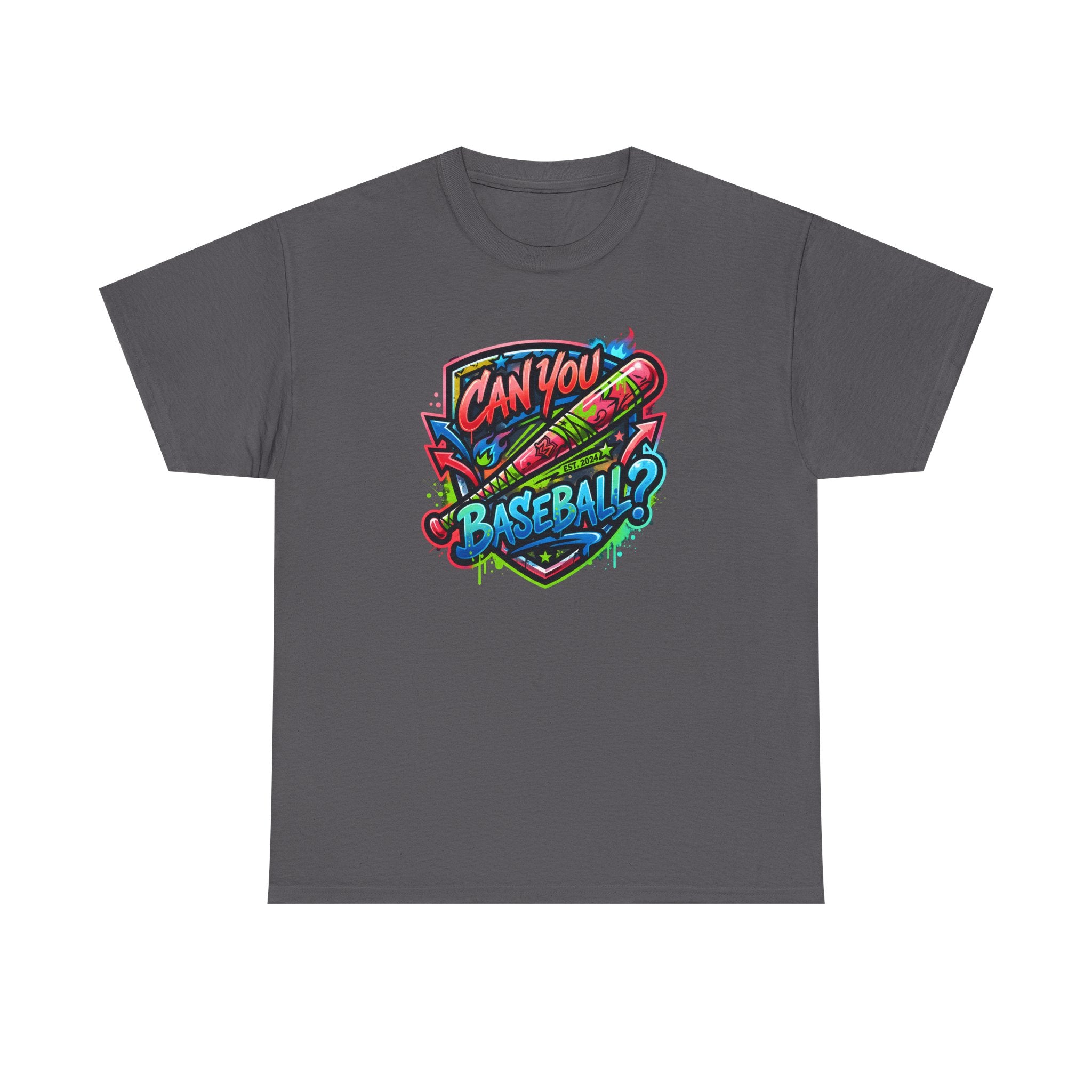Can You Baseball? T-Shirt — Colorful Retro Baseball Graphic Tee