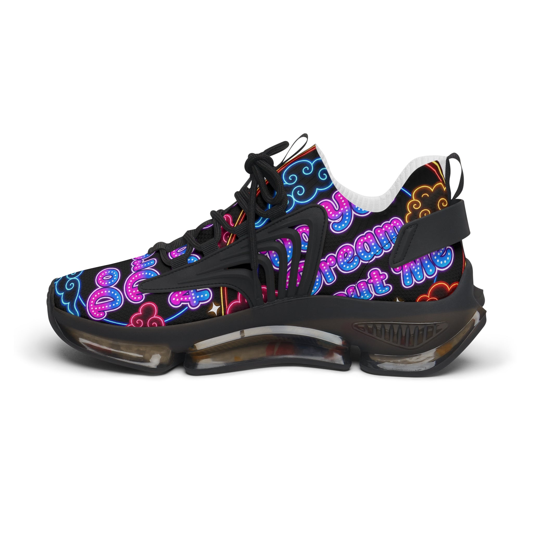 Women's Mesh Sneakers — Neon Cloud 'Do You Dream' Athletic Shoes