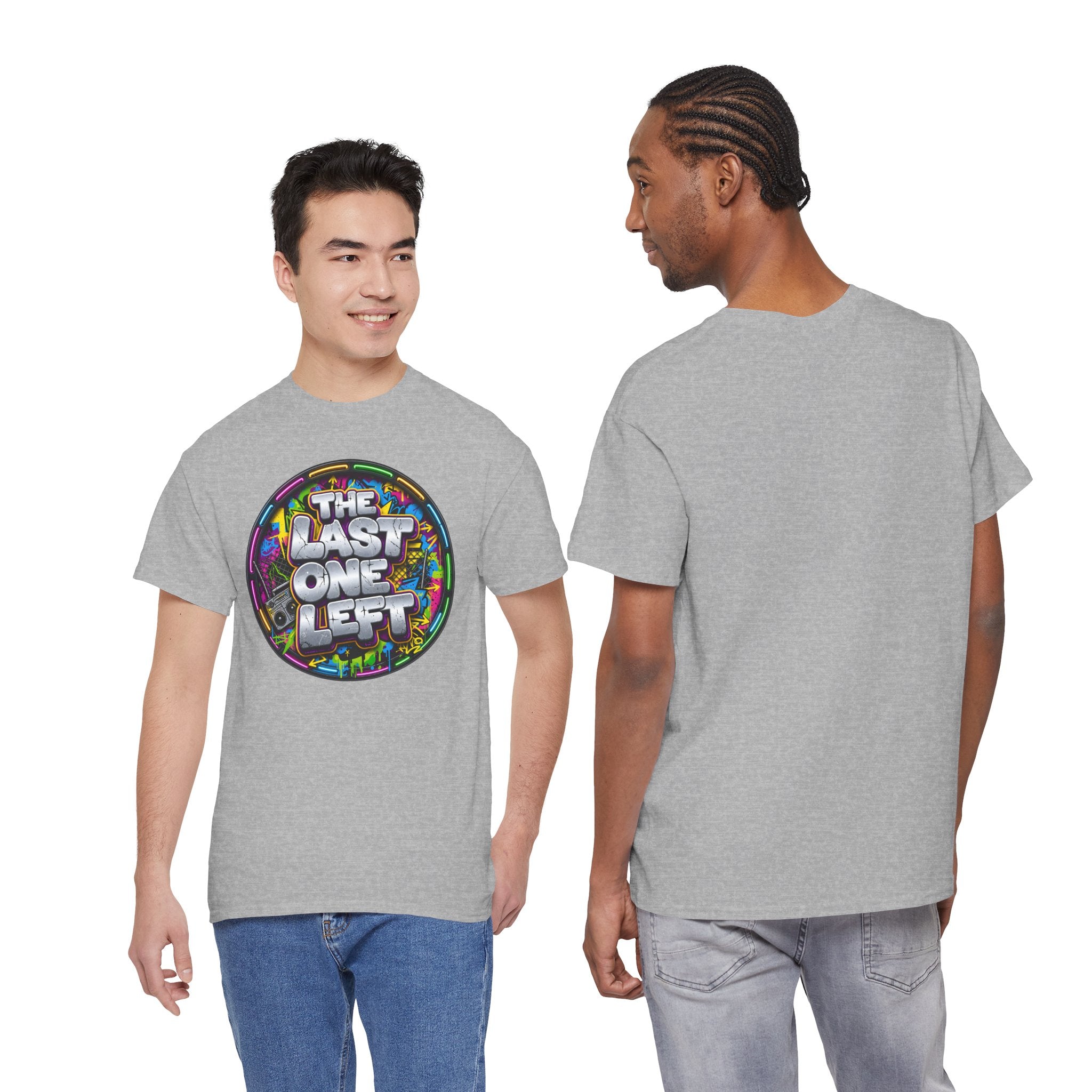 Graphic Tee - "The Last One Left" Colorful Retro Badge