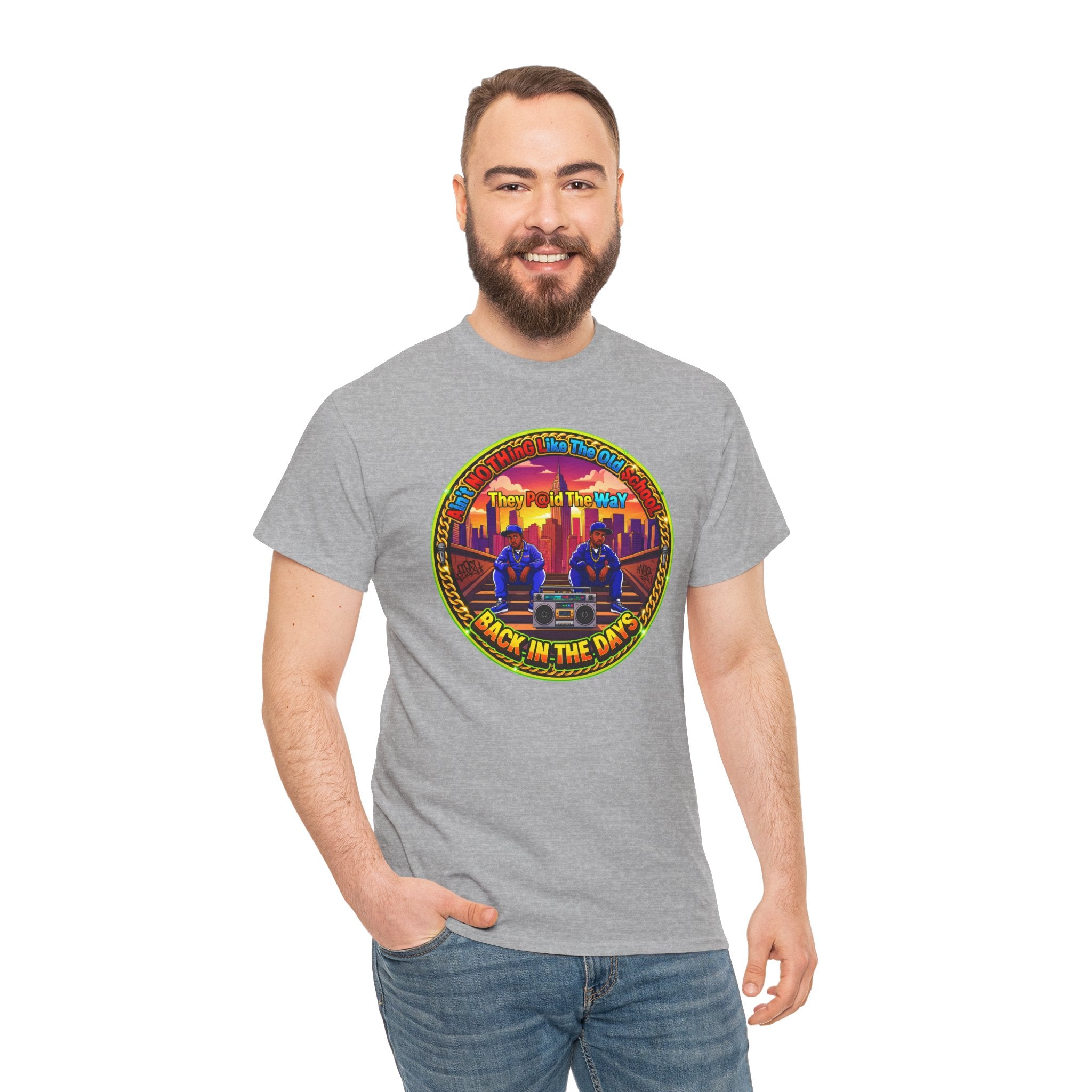 T-Shirt — Retro Sunset 'Aint No Thing Like The Old School' Graphic Tee