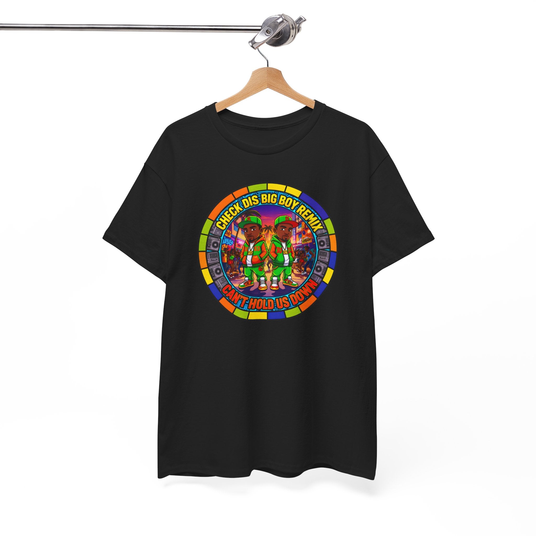T-Shirt — "Check Dis Big Boy Remix" Colorful Cartoon Grap6hic Tee