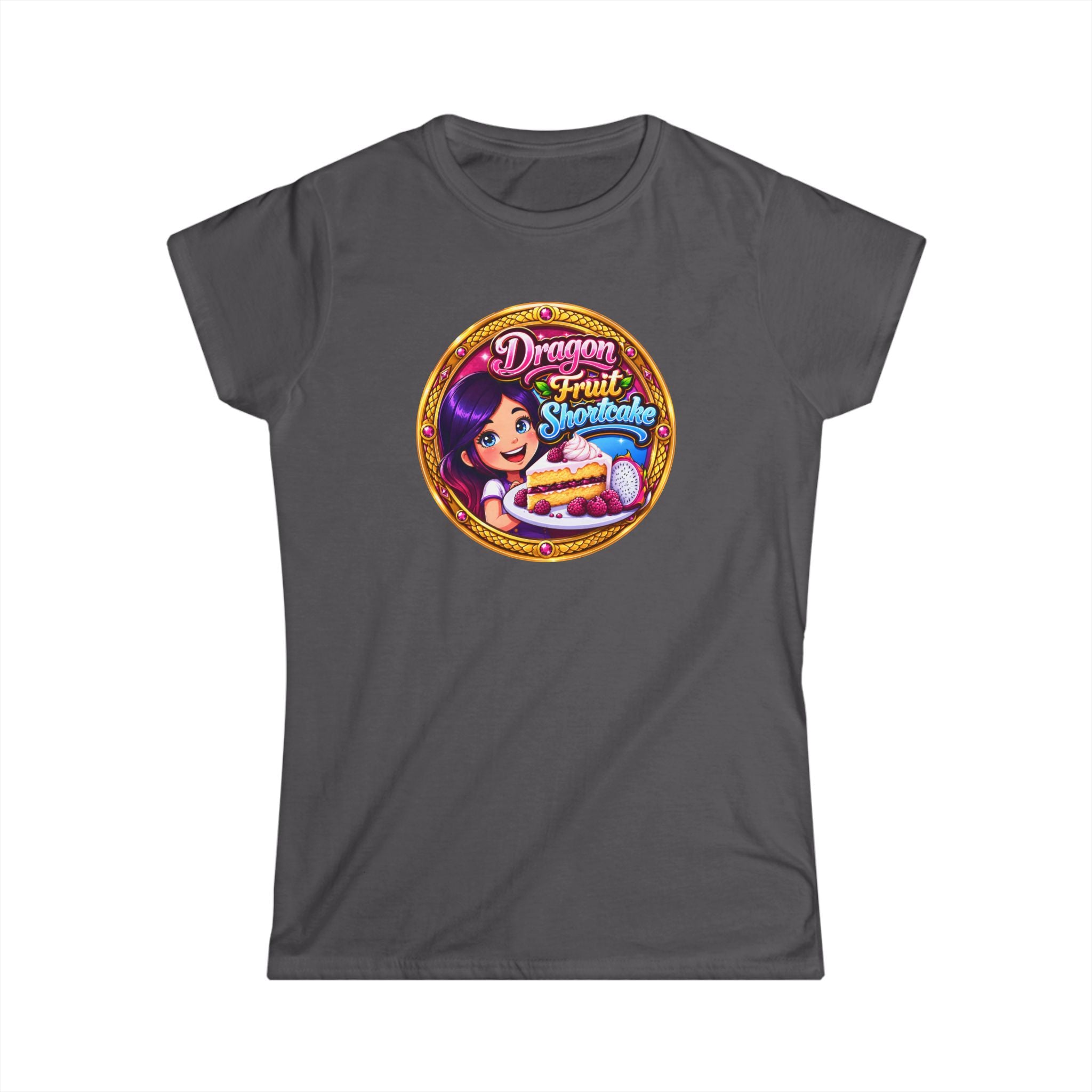 "Dragon Fruit Shortcake" Women's Tee — Cute Kawaii Dessert Graphic Shirt