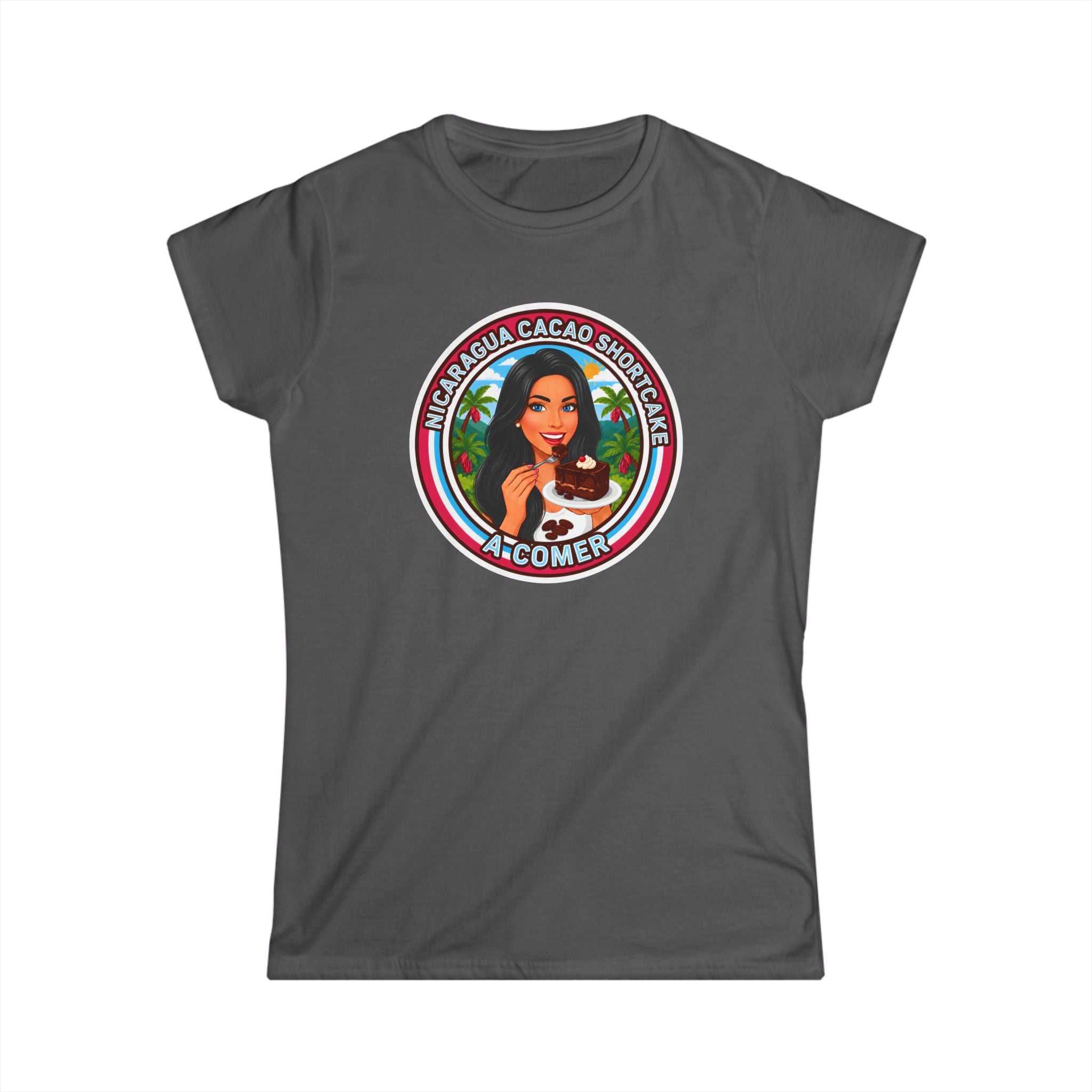 "Nicaragua Cacao Shortcake" Chocolate Lover Women's Tee — 'Nicaragua Cacao' Graphic Shirt