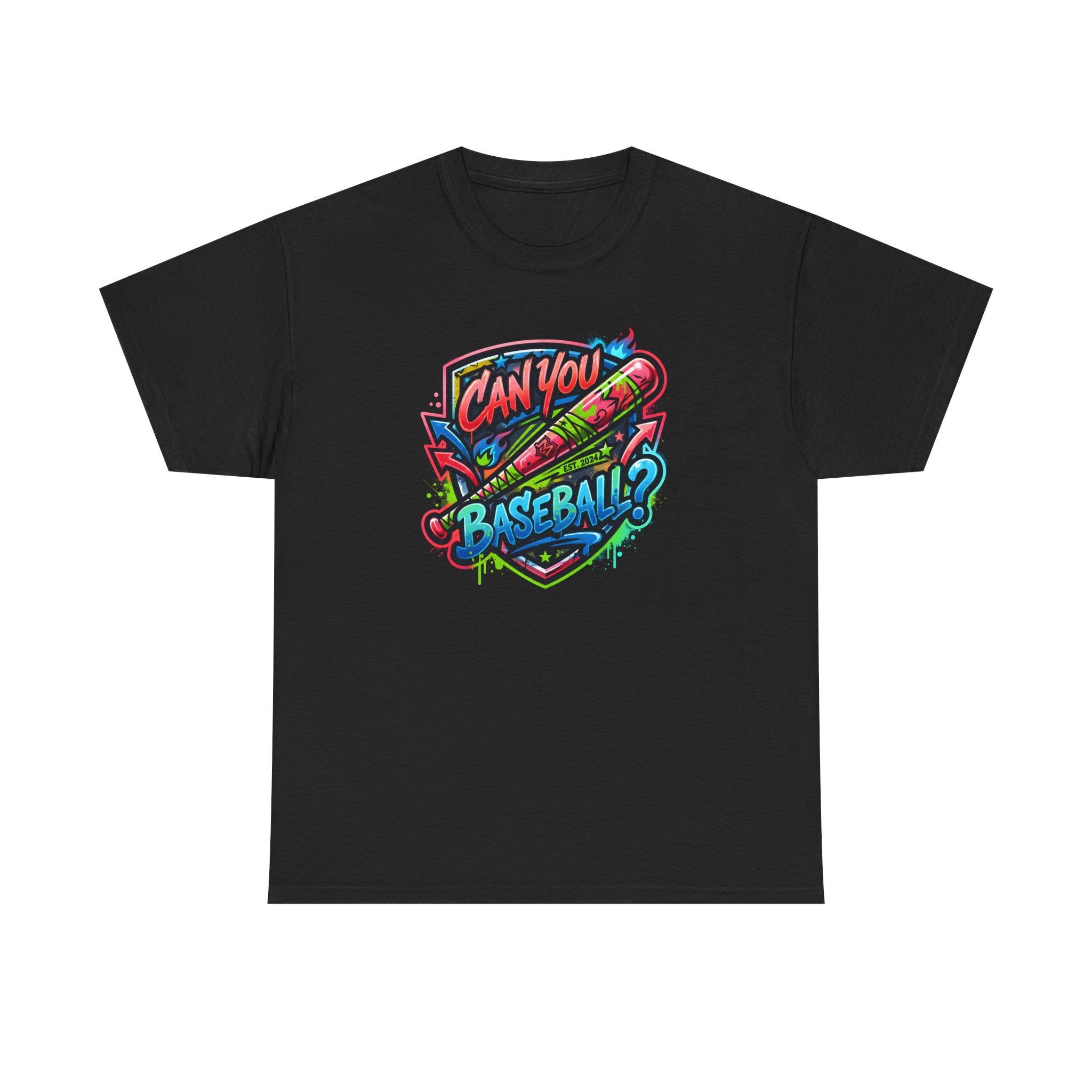 Can You Baseball? T-Shirt — Colorful Retro Baseball Graphic Tee