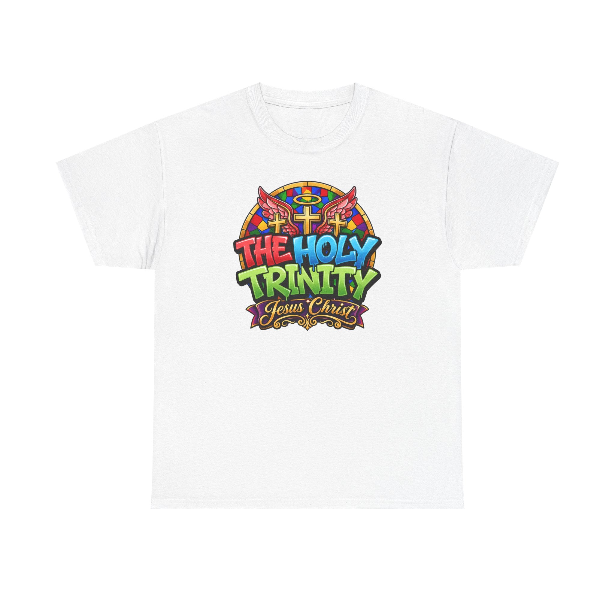Holy Trinity Graphic Tee — 'The Holy Trinity Jesus Christ' Colorful Faith T-Shirt