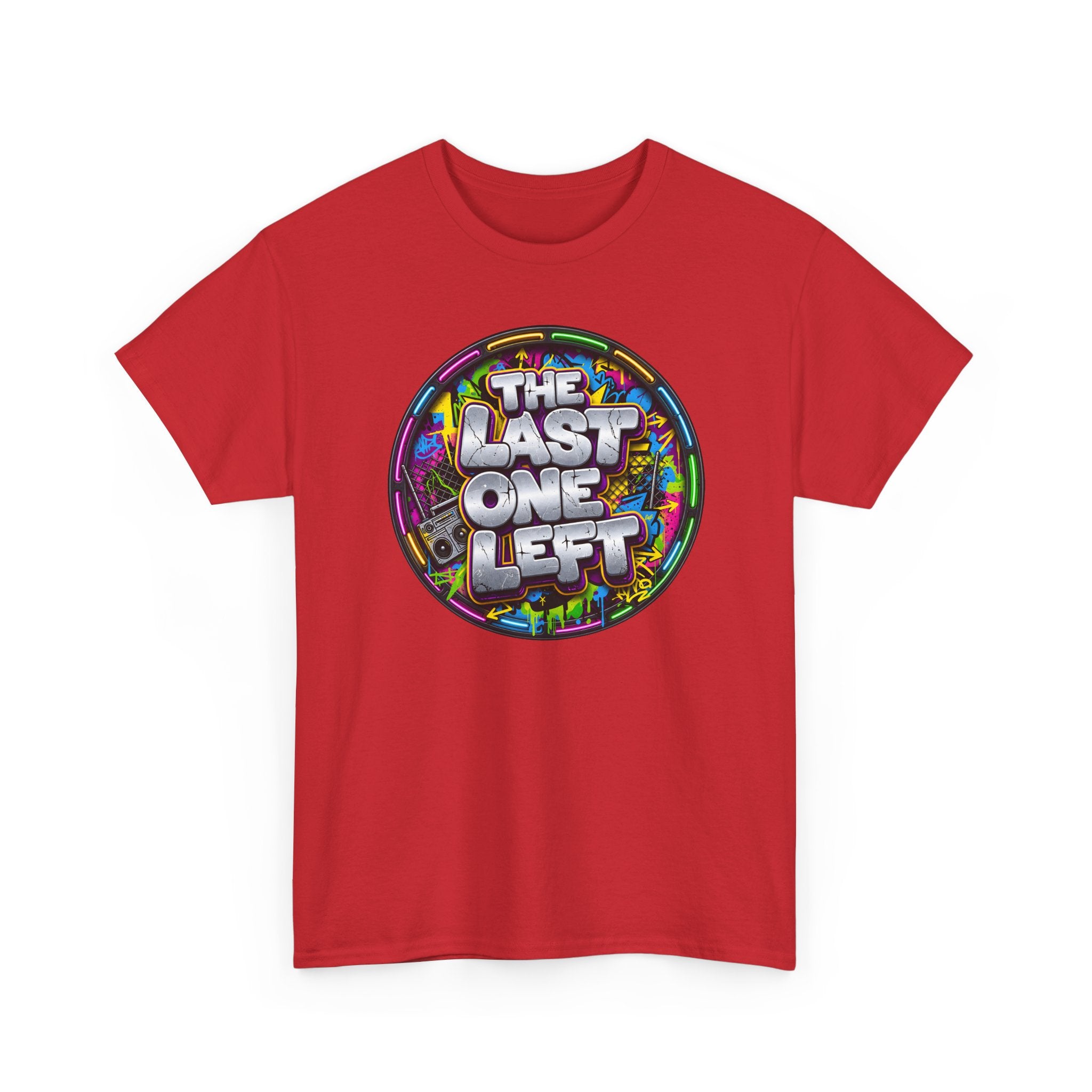 Graphic Tee - "The Last One Left" Colorful Retro Badge