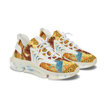 Women's Mesh Sneakers —"Honey Bee Bae" Golden Bee Fairy Graphic Athletic Shoes