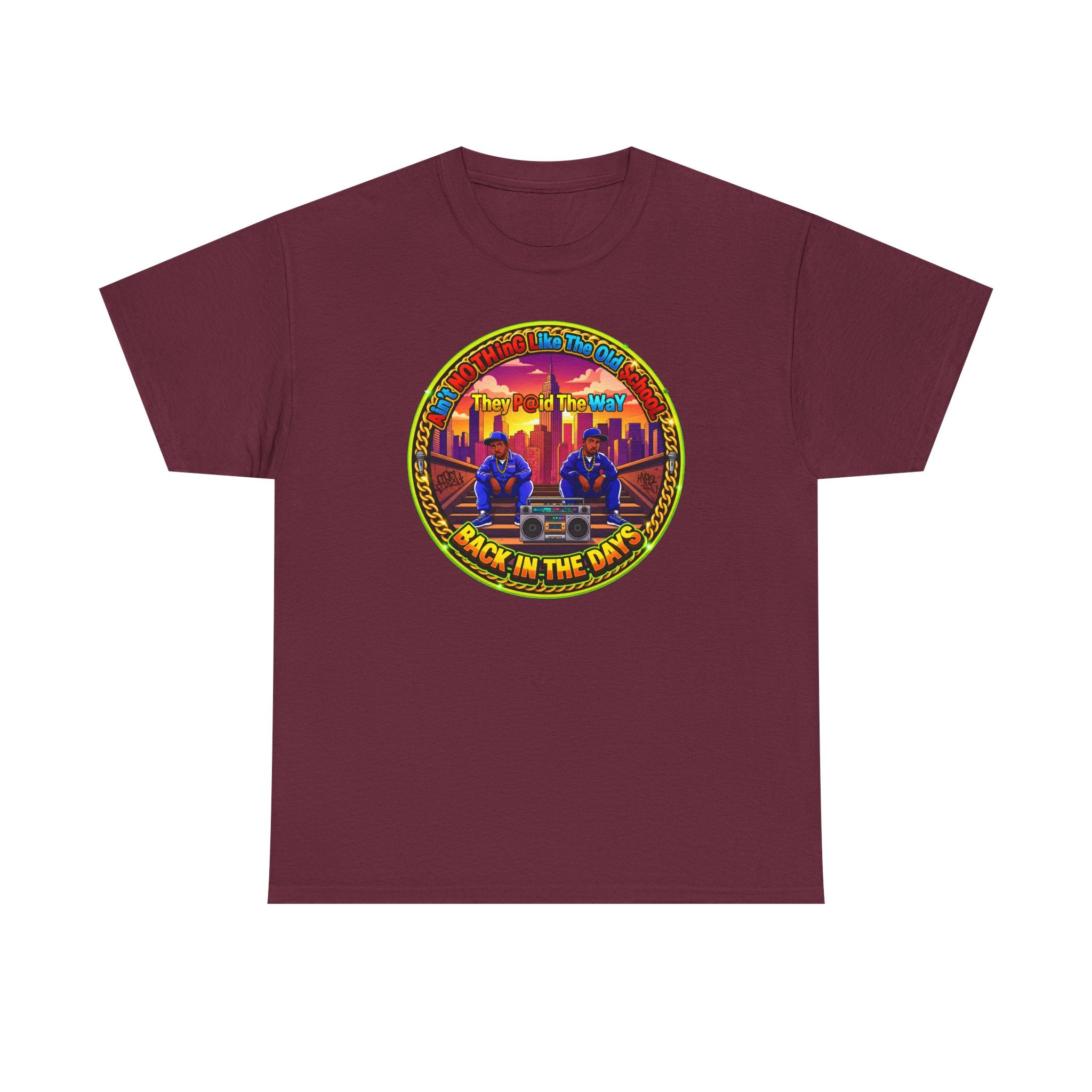 T-Shirt — Retro Sunset 'Aint No Thing Like The Old School' Graphic Tee