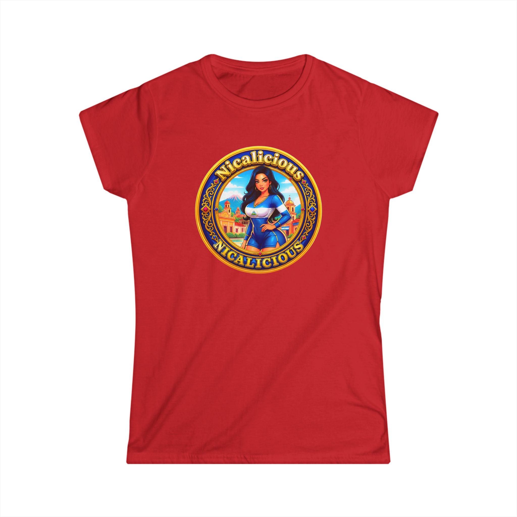 "Nicalicious "Vintage Seal Women's Tee - Retro Latina Pin-Up Graphic Shirt