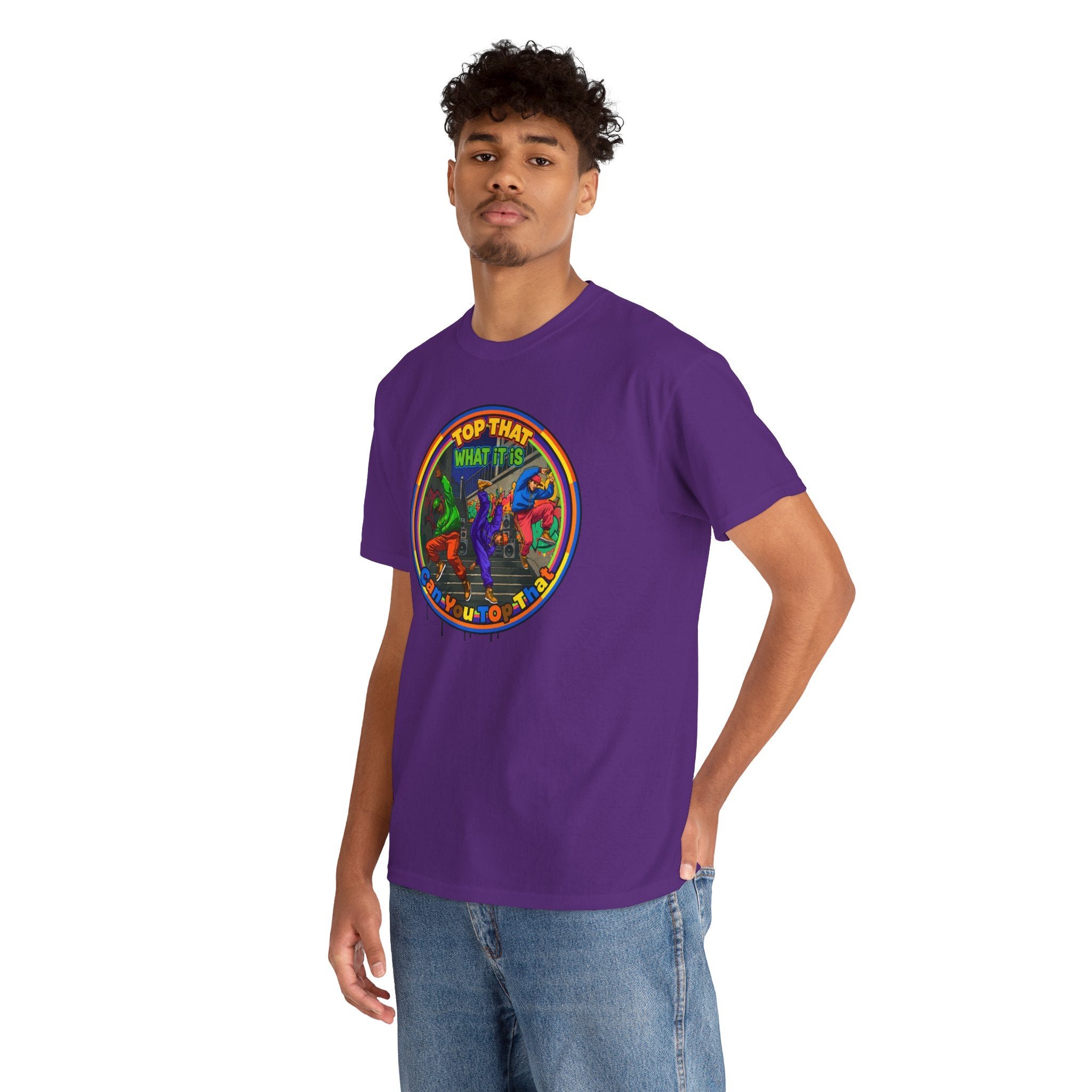 Retro  Tee — "Top That What It Is" Graphic Cotton Shirt