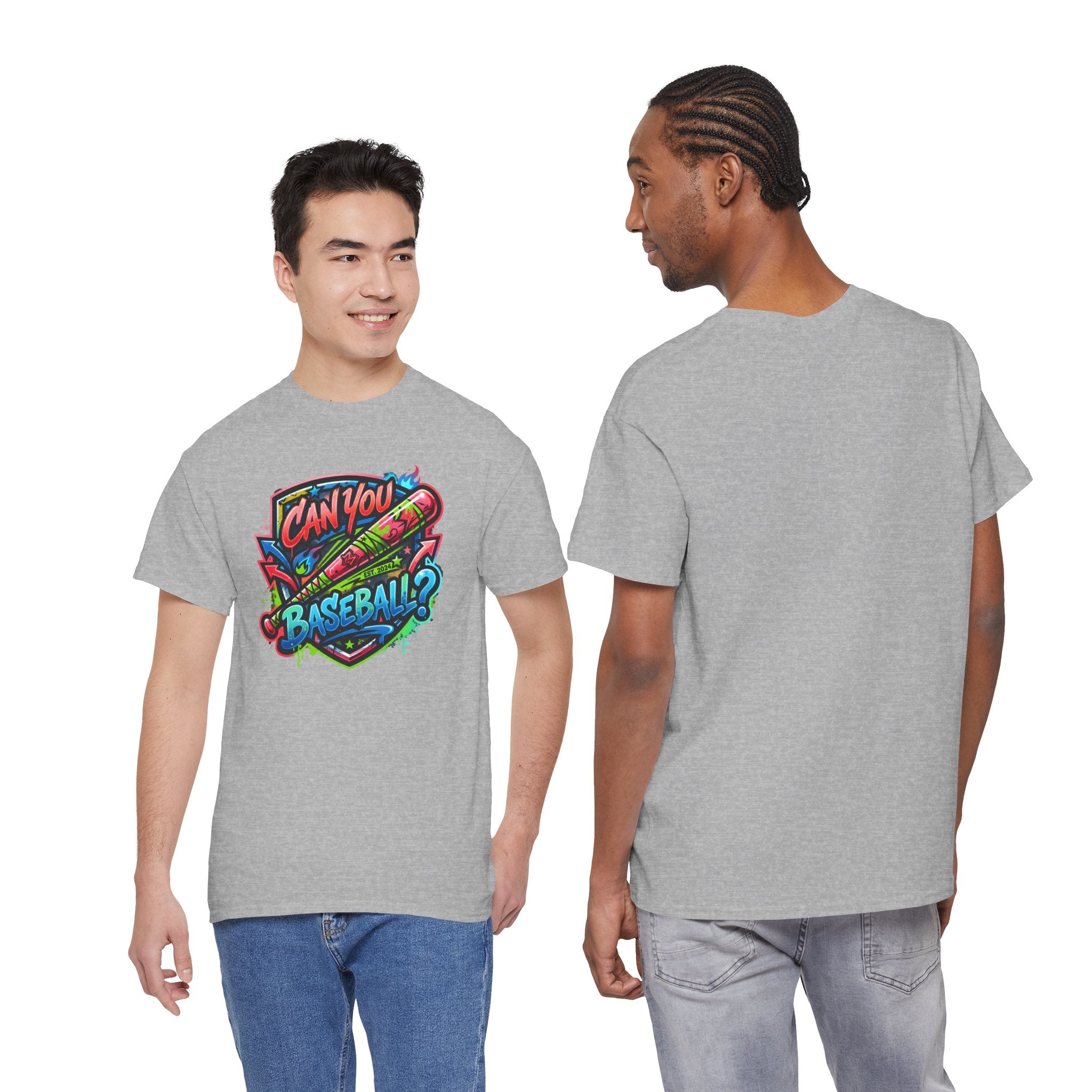 Can You Baseball? T-Shirt — Colorful Retro Baseball Graphic Tee