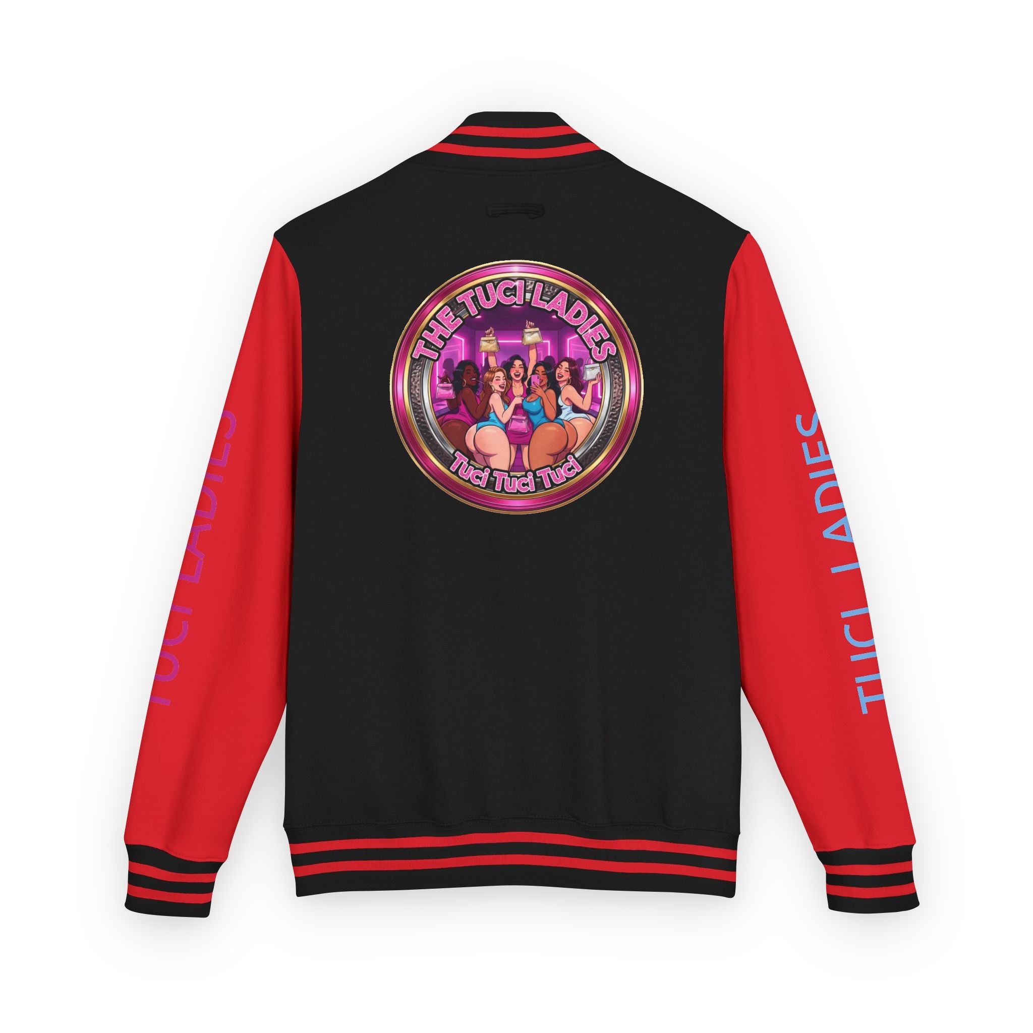 Letterman Jacket — The Tuci Tuci Tuci Ladies Graphic Varsity Jacket