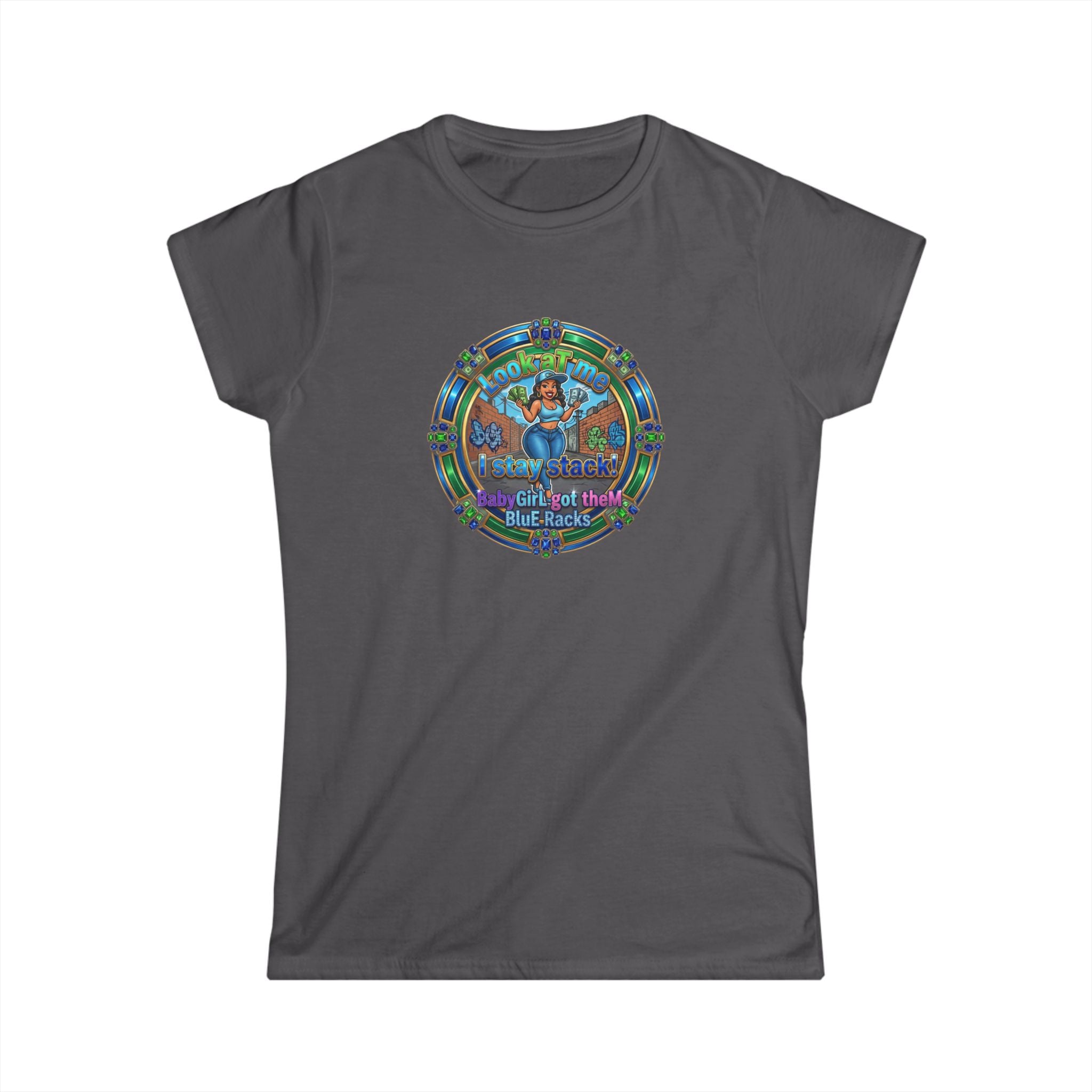 Women's Tshirt "Look at me I Stay Stack! " Retro Surf Graphic