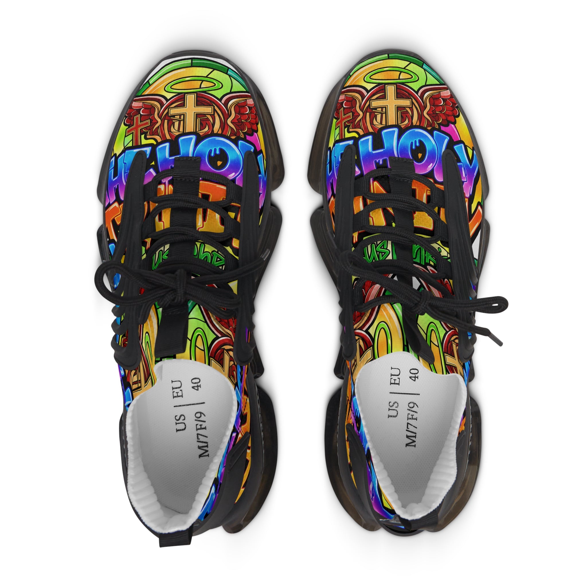 MEN'S Mesh Sneakers —" Holy Trinity " Colorful Graffiti Athletic Shoes