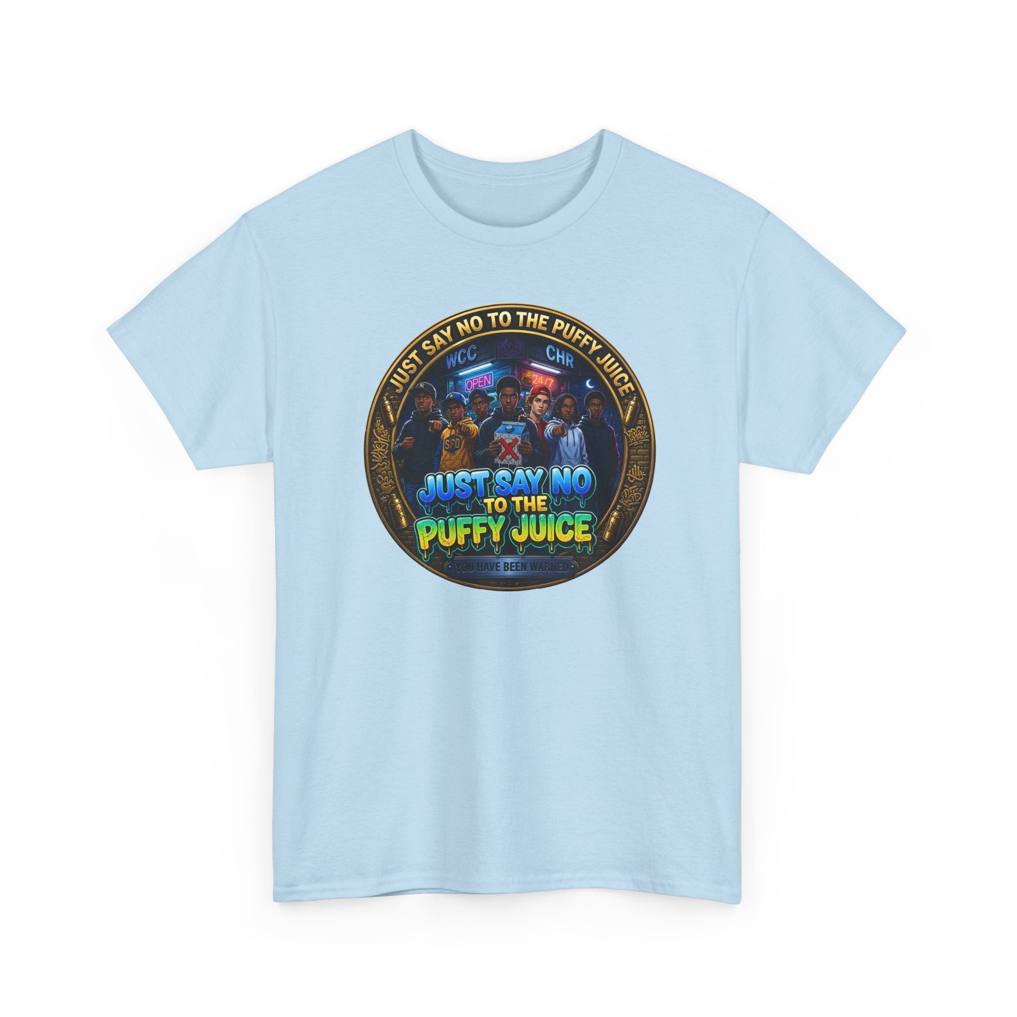 "Just Say No to the Puffy Juice "Tee – Anti-Party Vintage Graphic T-Shirt