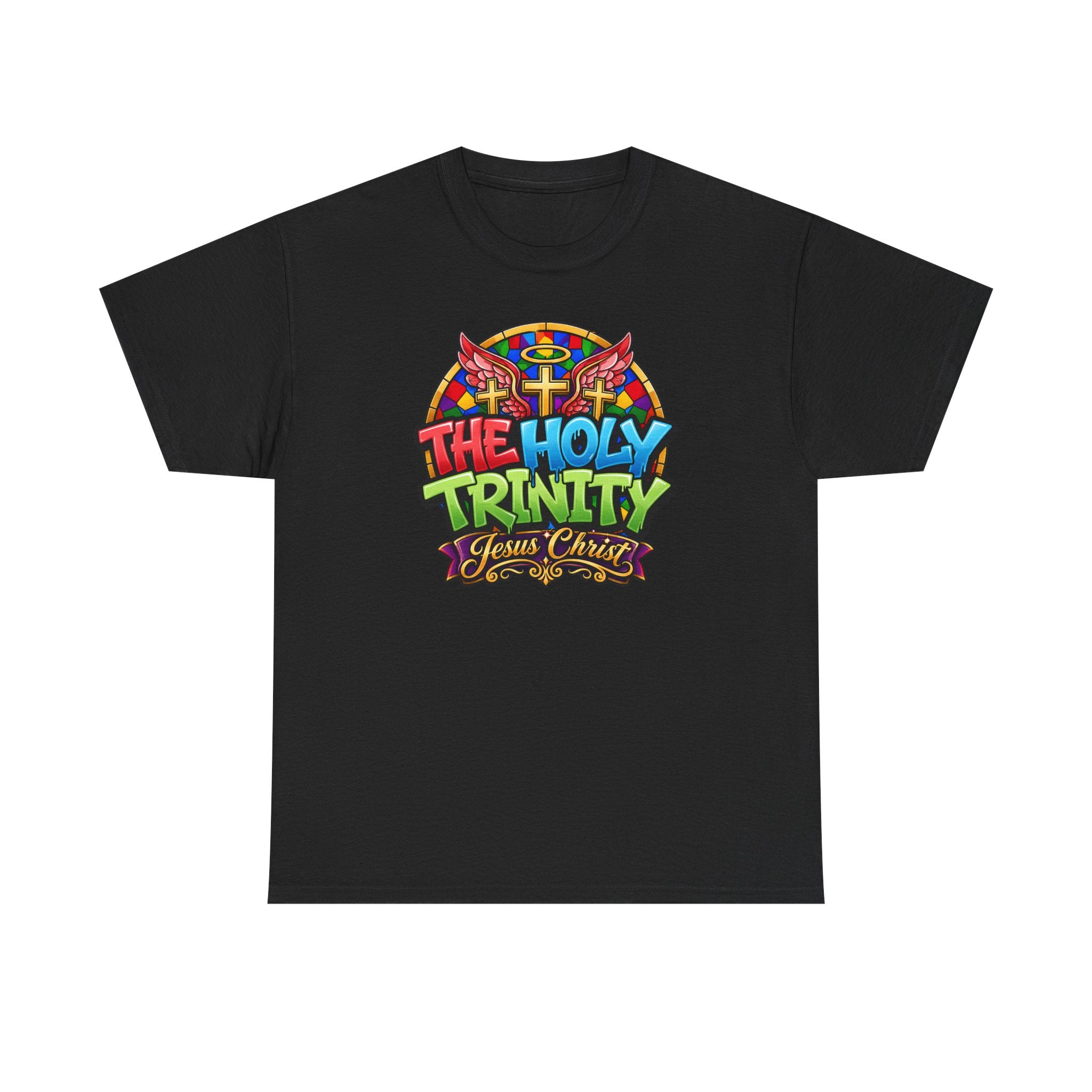 Holy Trinity Graphic Tee — 'The Holy Trinity Jesus Christ' Colorful Faith T-Shirt