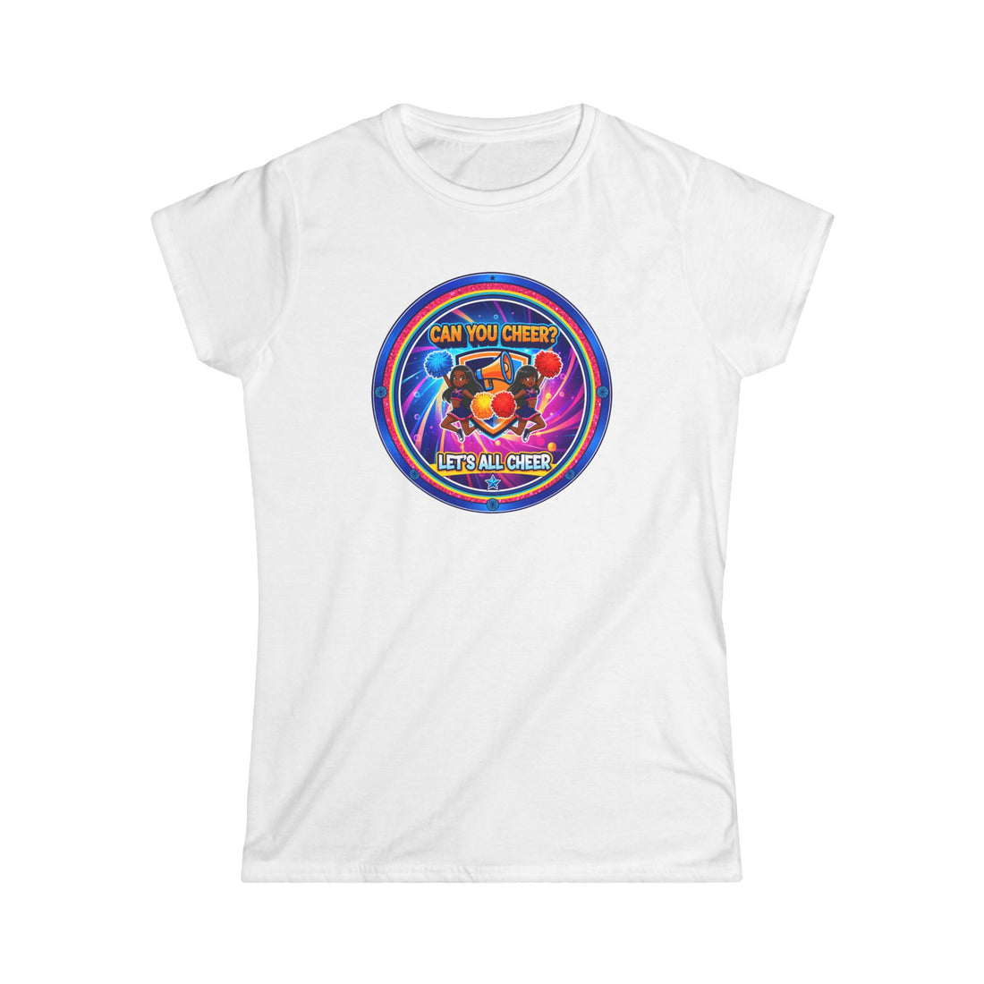 Can You Cheer? Let's All Cheer " Women's Tee — RetroCheers Graphic