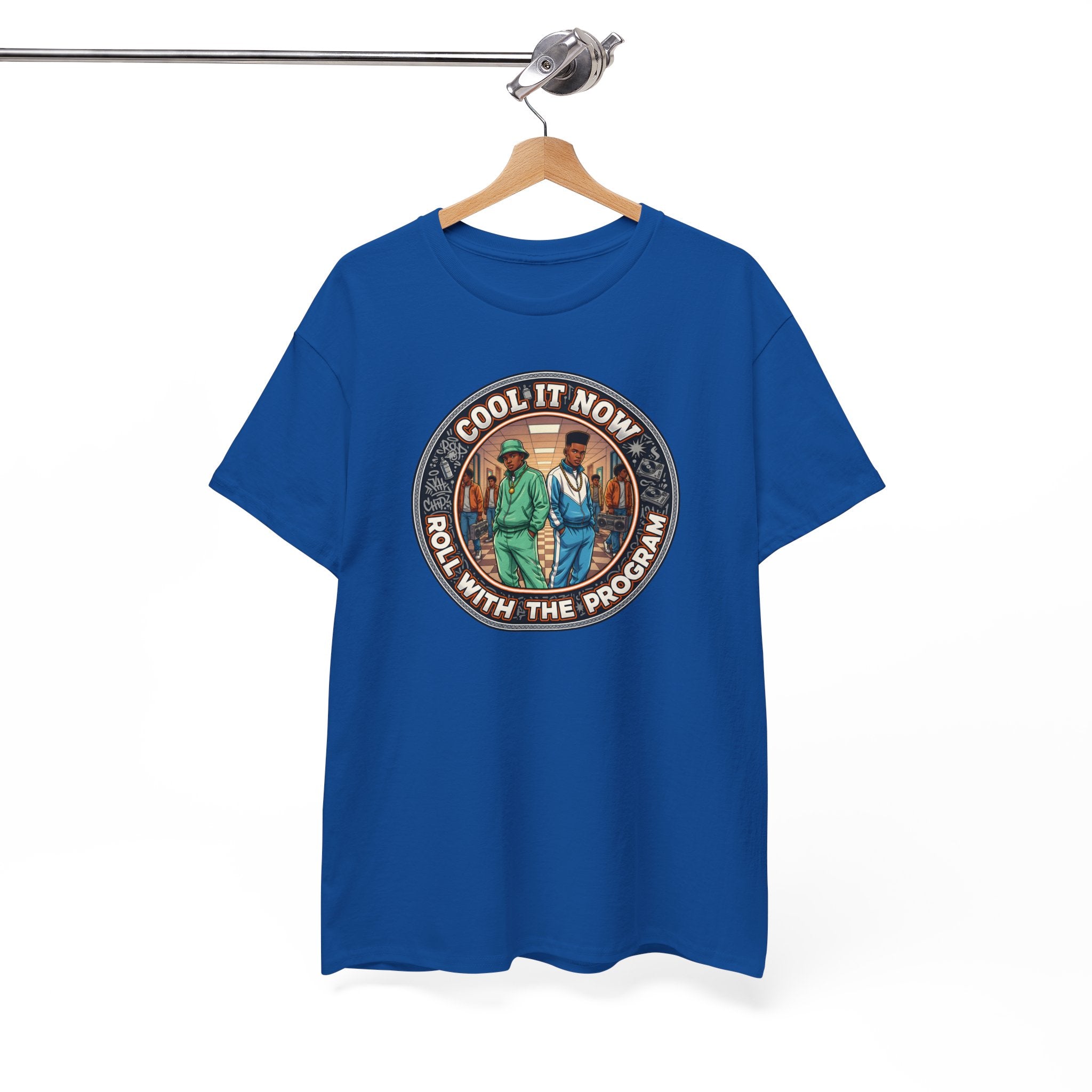 Cool It Now Tee — "Cool It Now Roll With The Program" Vintage Patch Graphic T-Shirt