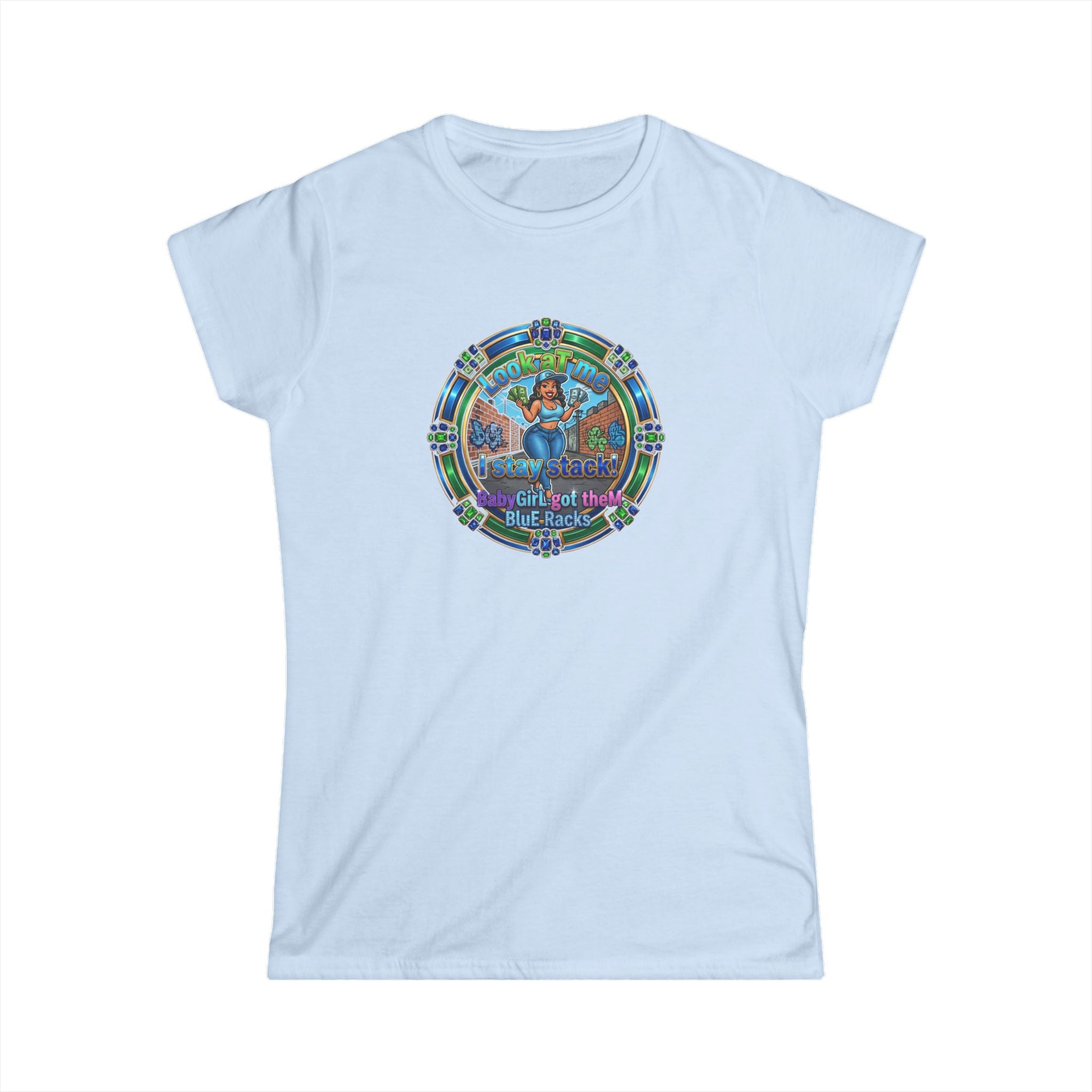 Women's Tshirt "Look at me I Stay Stack! " Retro Surf Graphic