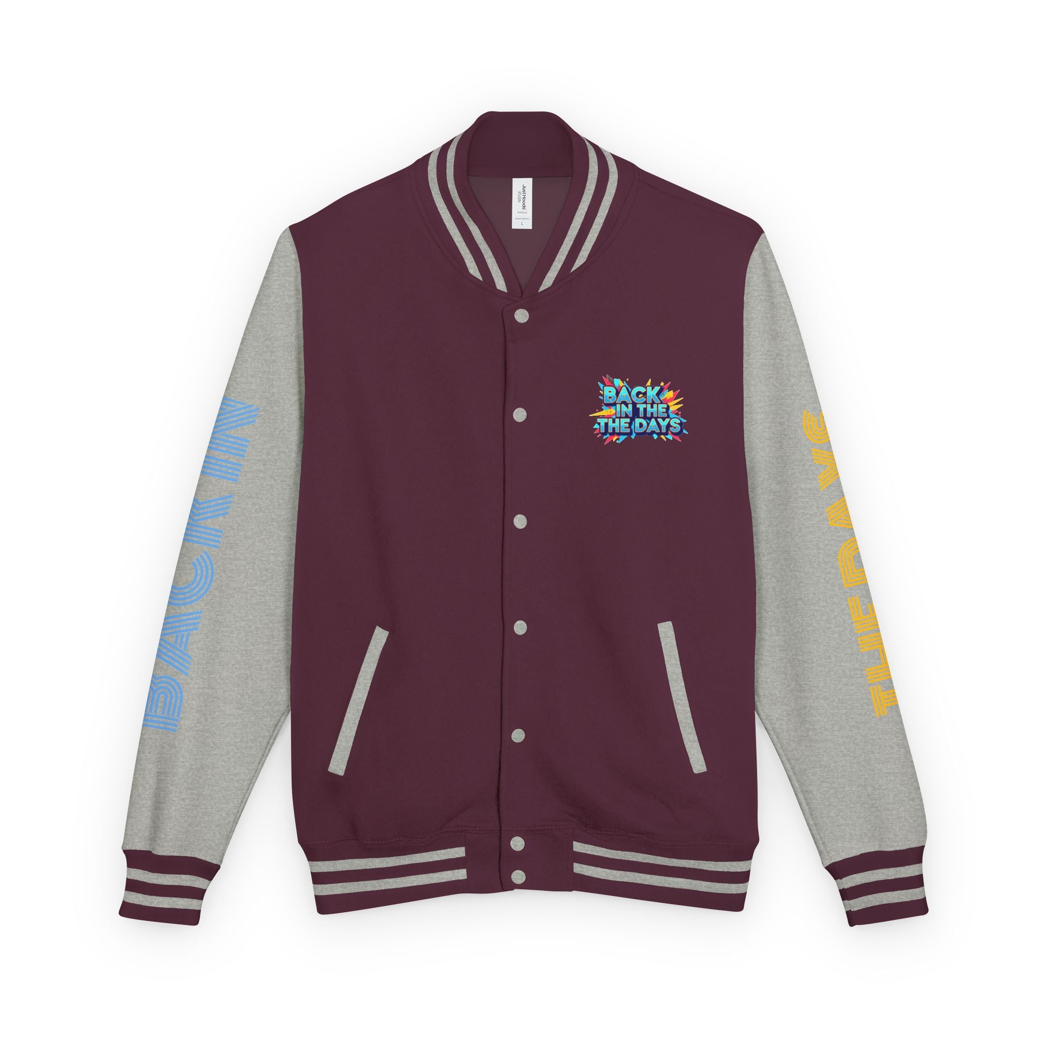 Letterman Jacket — "Back in the Days" Retro Graphic Bomber
