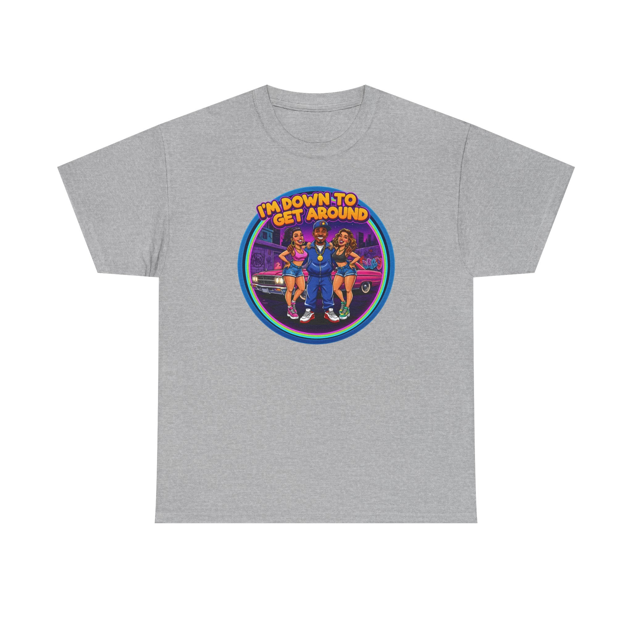 T-Shirt — 'I'm Down to Get Around' Retro Skate Crew Graphic Tee