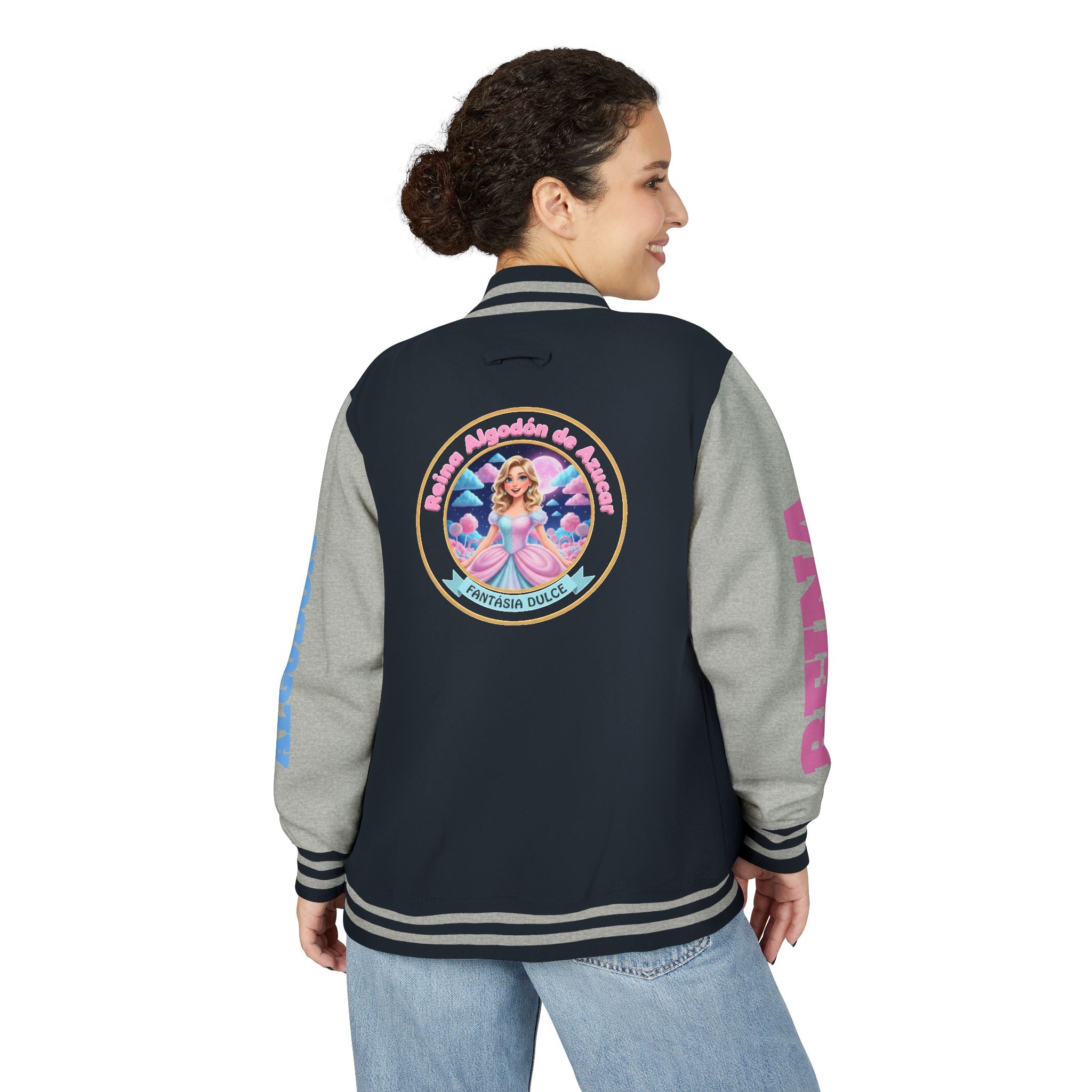 Letterman Jacket — Reina Algodón de Azucar-  Circle Logo