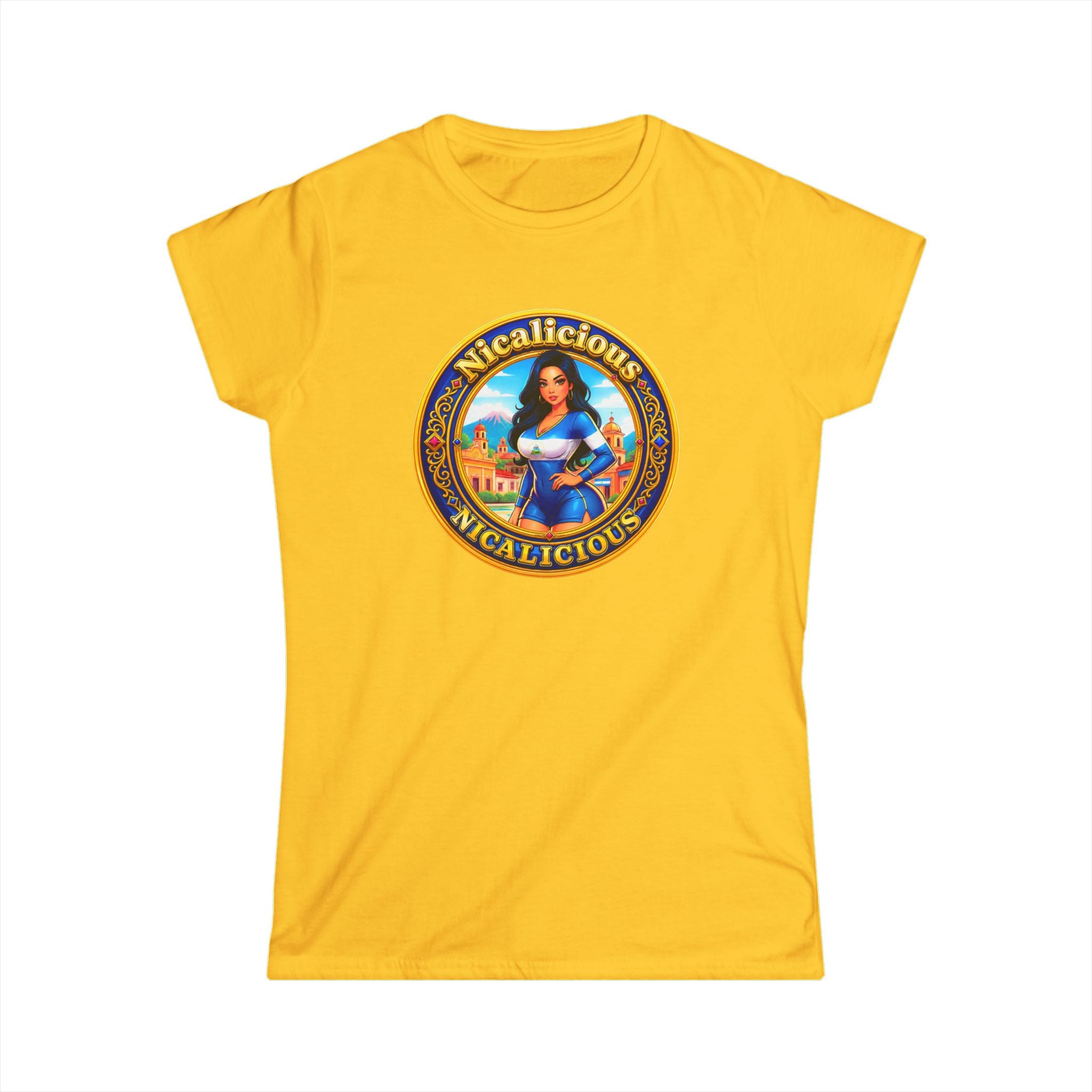 "Nicalicious "Vintage Seal Women's Tee - Retro Latina Pin-Up Graphic Shirt