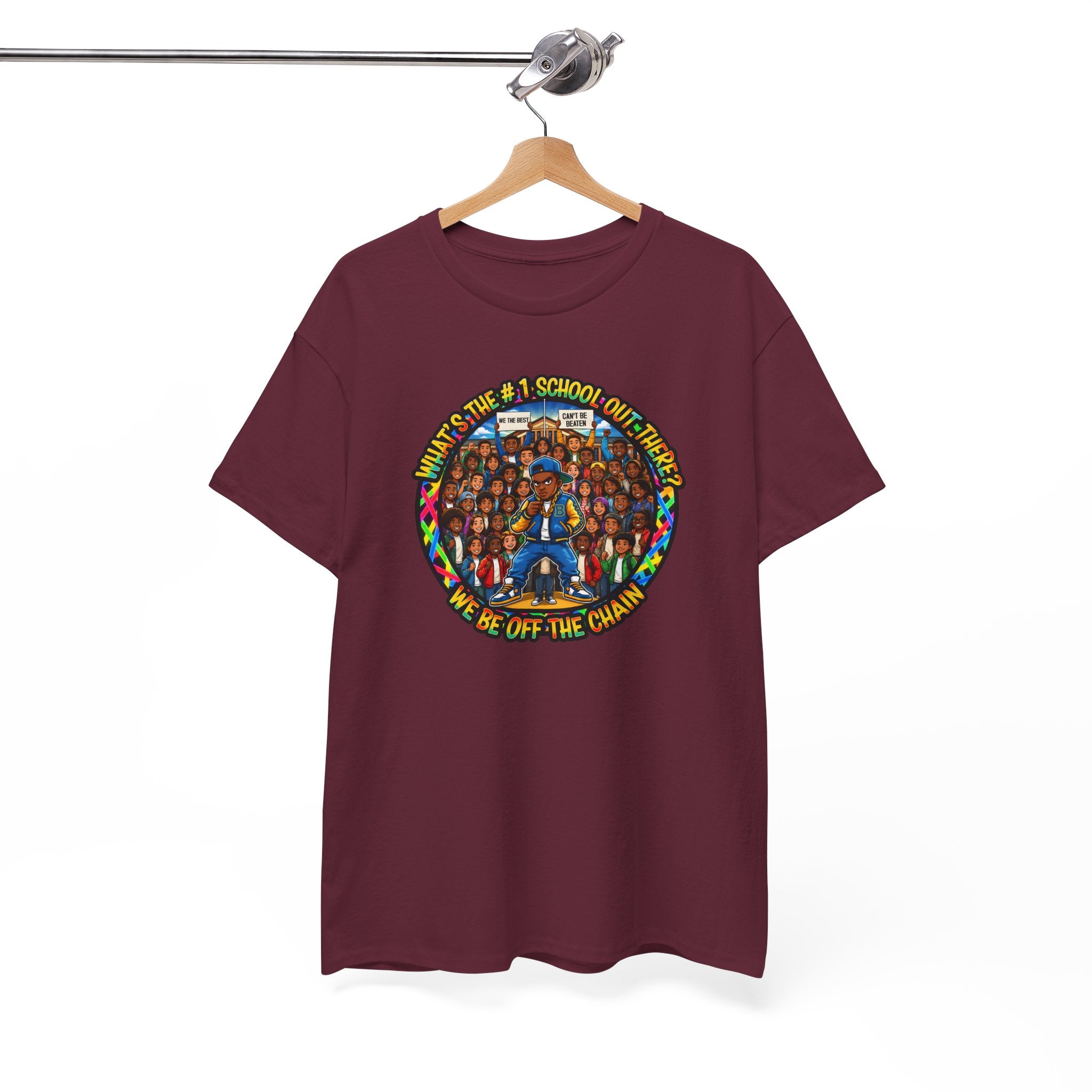 Community Unity Tee — "What's The #1 School Out There" Illustration Shirt