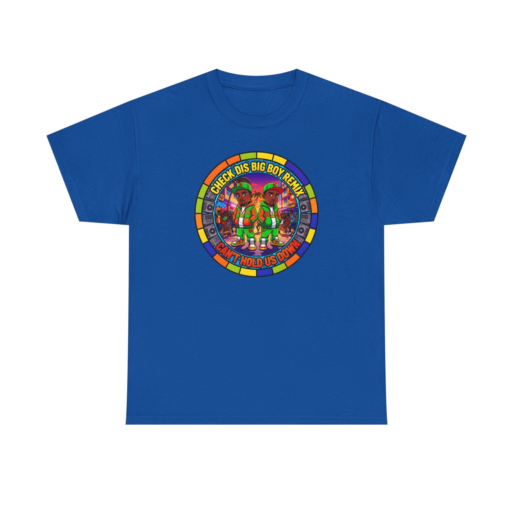 T-Shirt — "Check Dis Big Boy Remix" Colorful Cartoon Grap6hic Tee